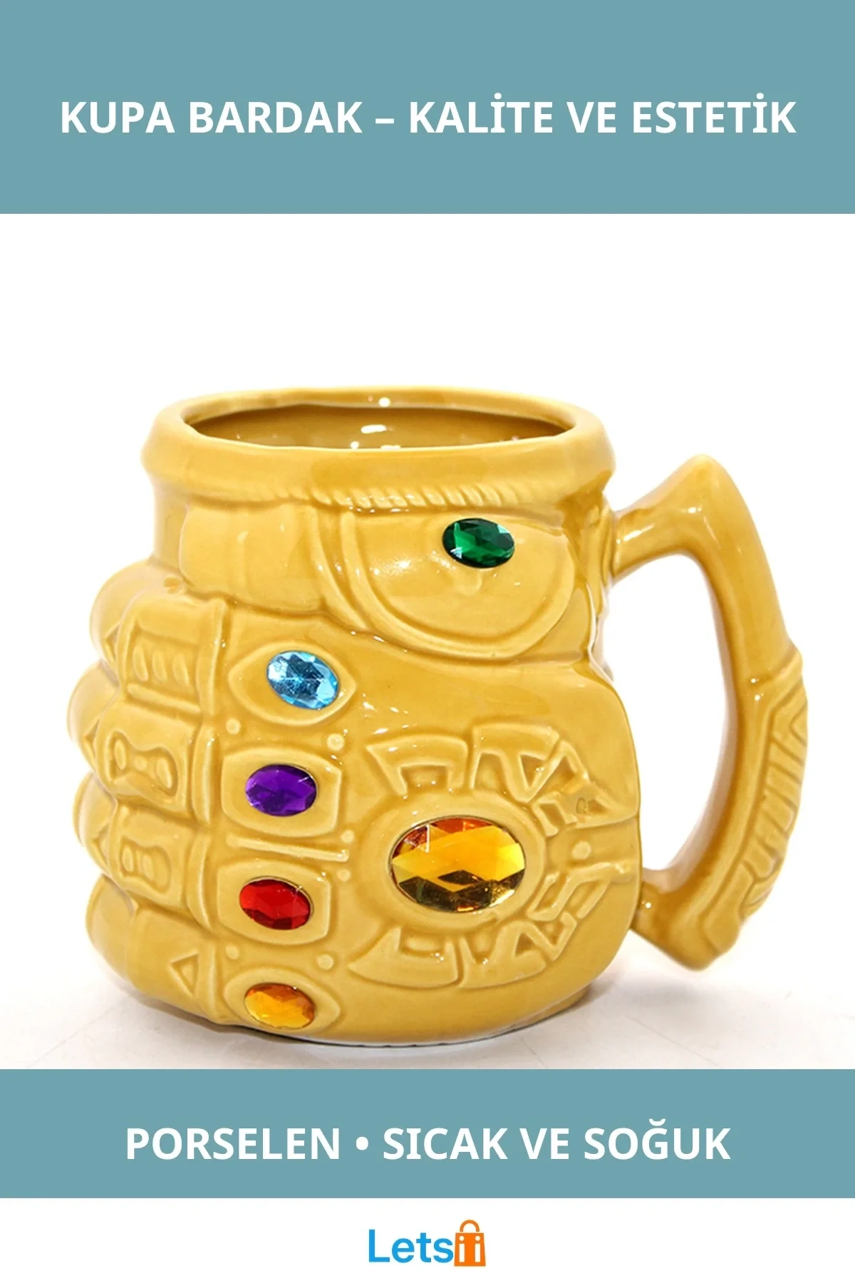 Porselen Thanos Eli Kupa Bardak Marvel 450ml