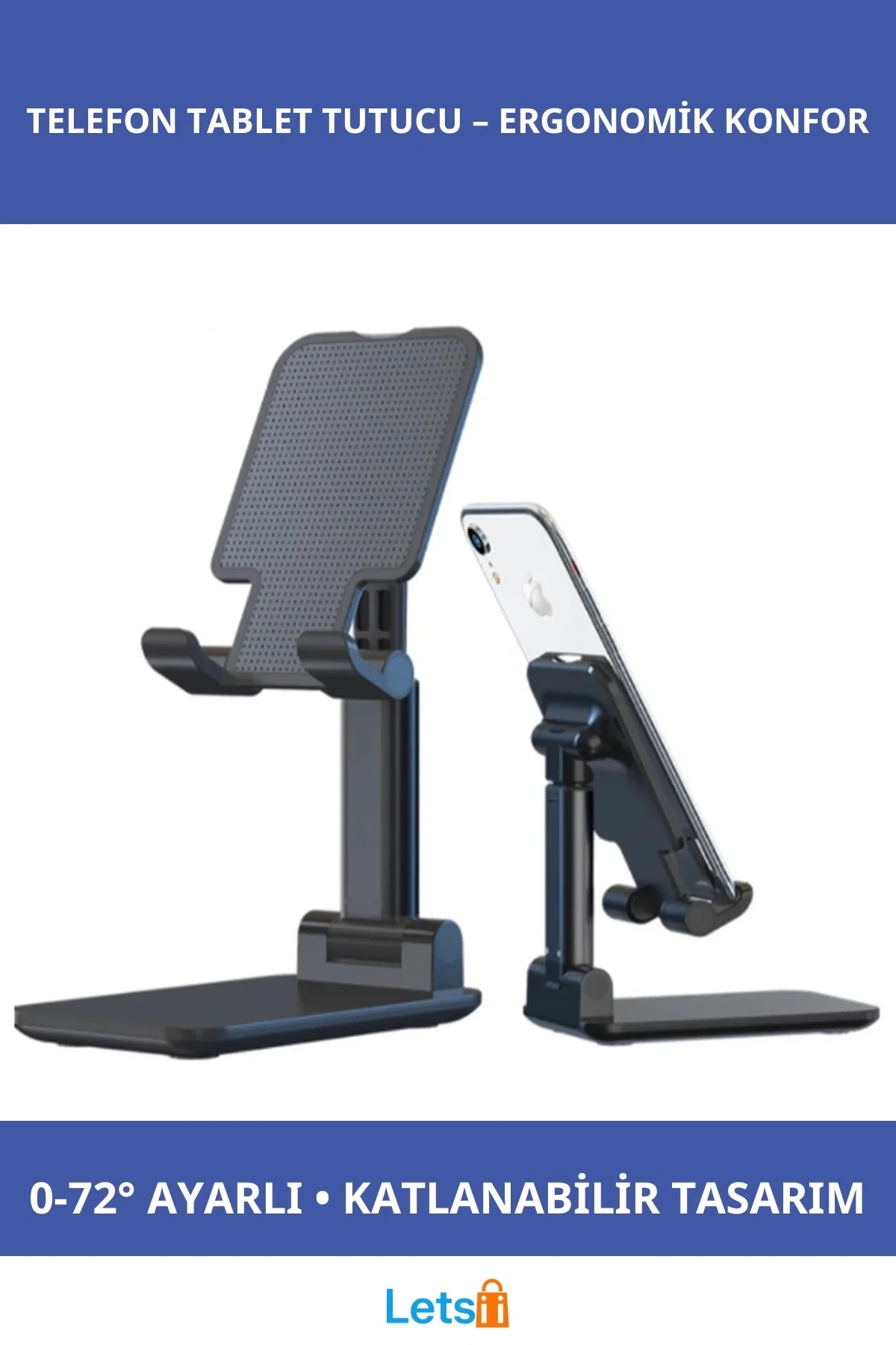 Portatif Masaüstü Ayarlanabilir Telefon Tablet Tutucu