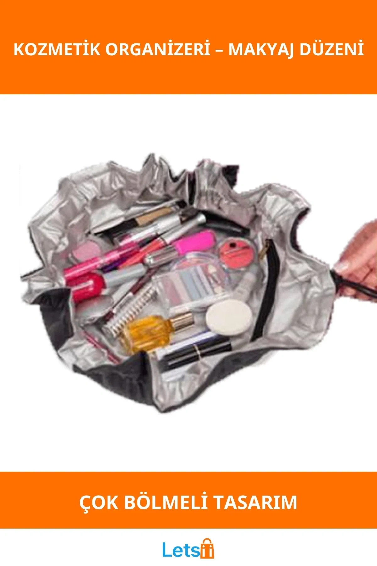 Pratik Makyaj Malzemeleri Düzenleyici Kese Kozmetik Organizer