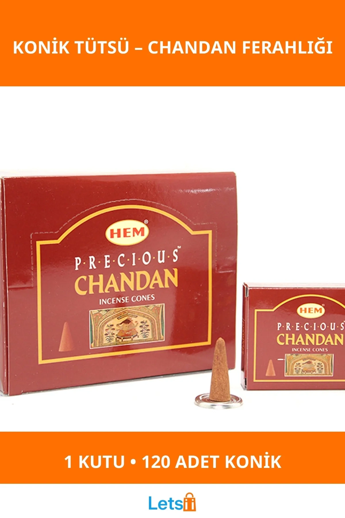 Precious Chandan Aromalı Konik Tütsü 12 Paket 10 Adet