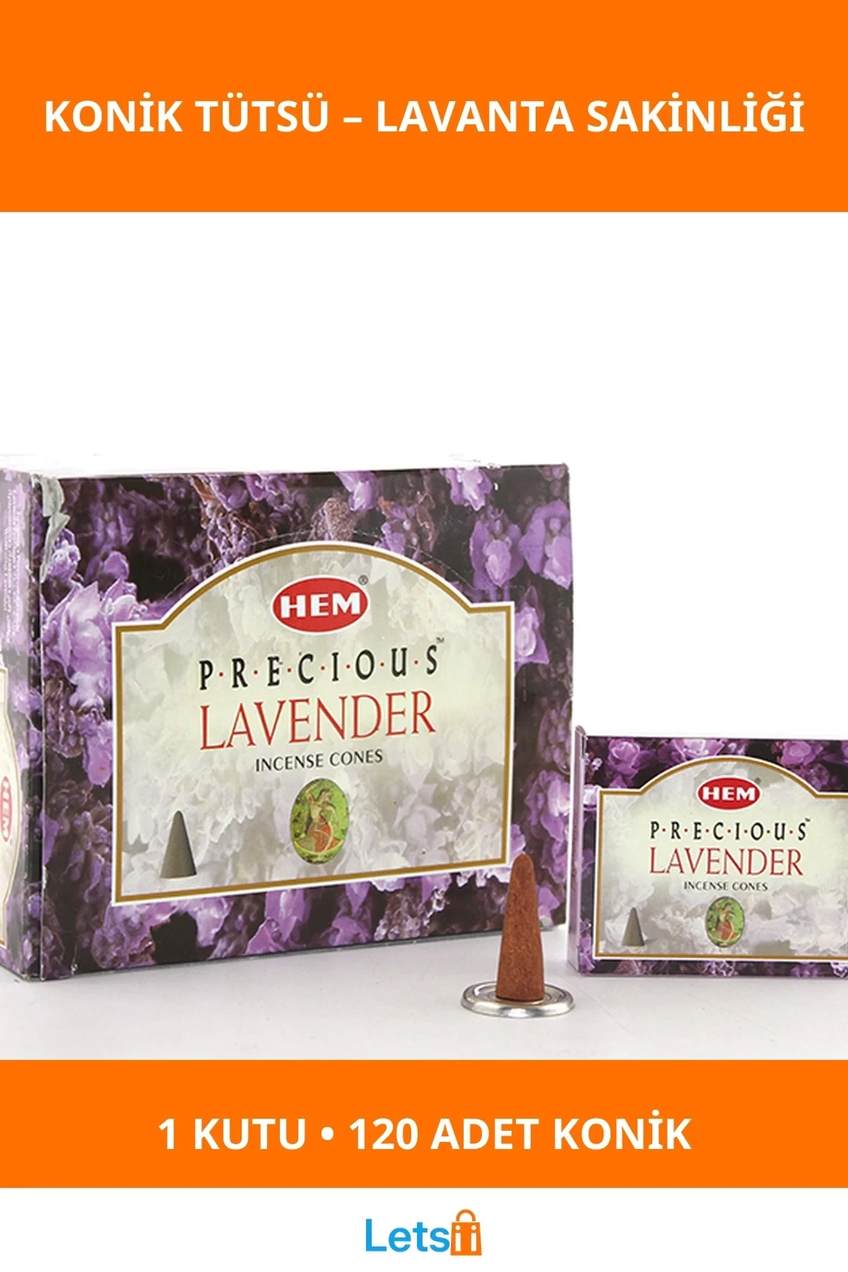 Precious Lavender Aromalı Rahatlatıcı Konik Tütsü 1 Kutu 12 Paket