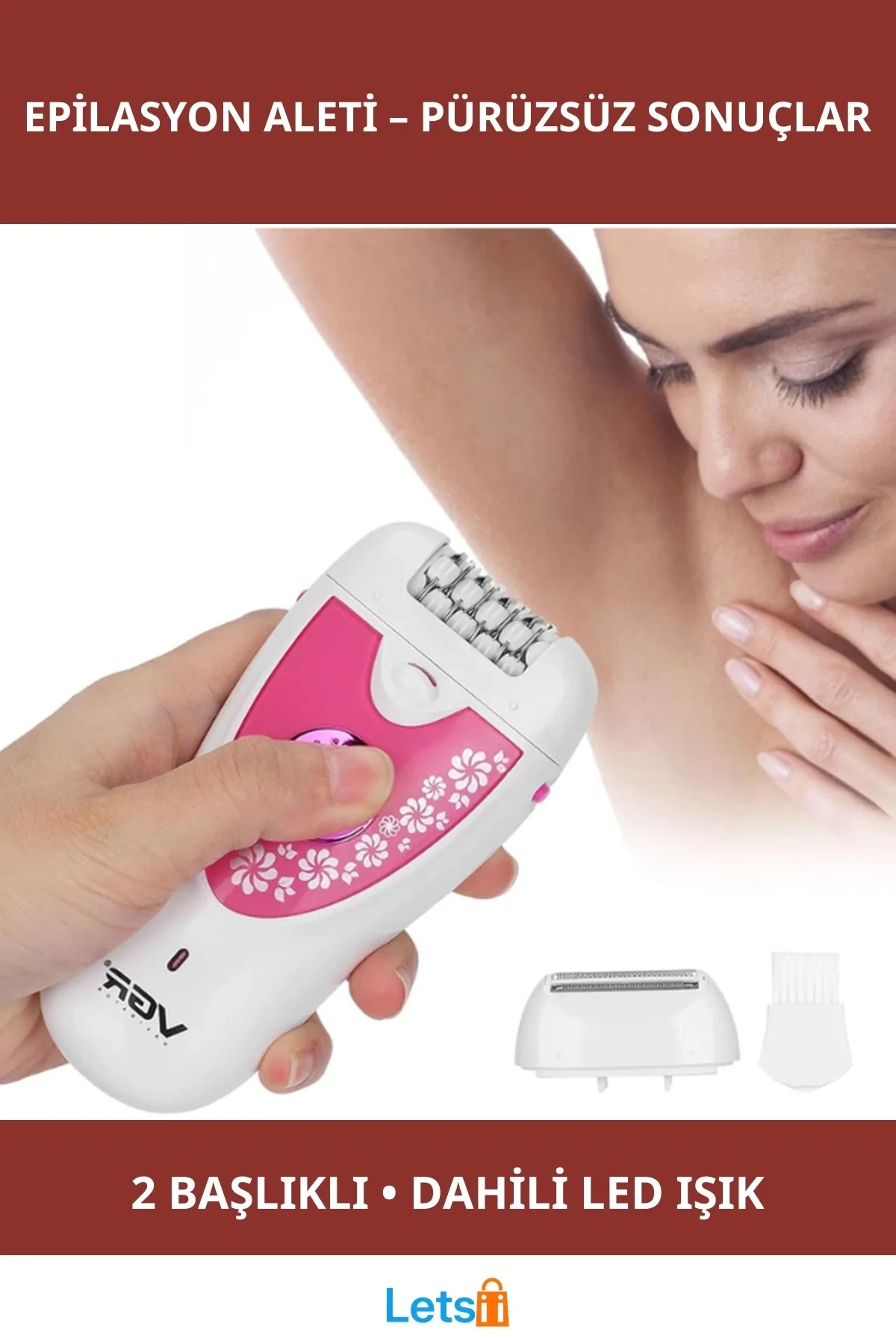 Profesyonel 2 Başlıklı Epilasyon Aleti USB Şarjlı