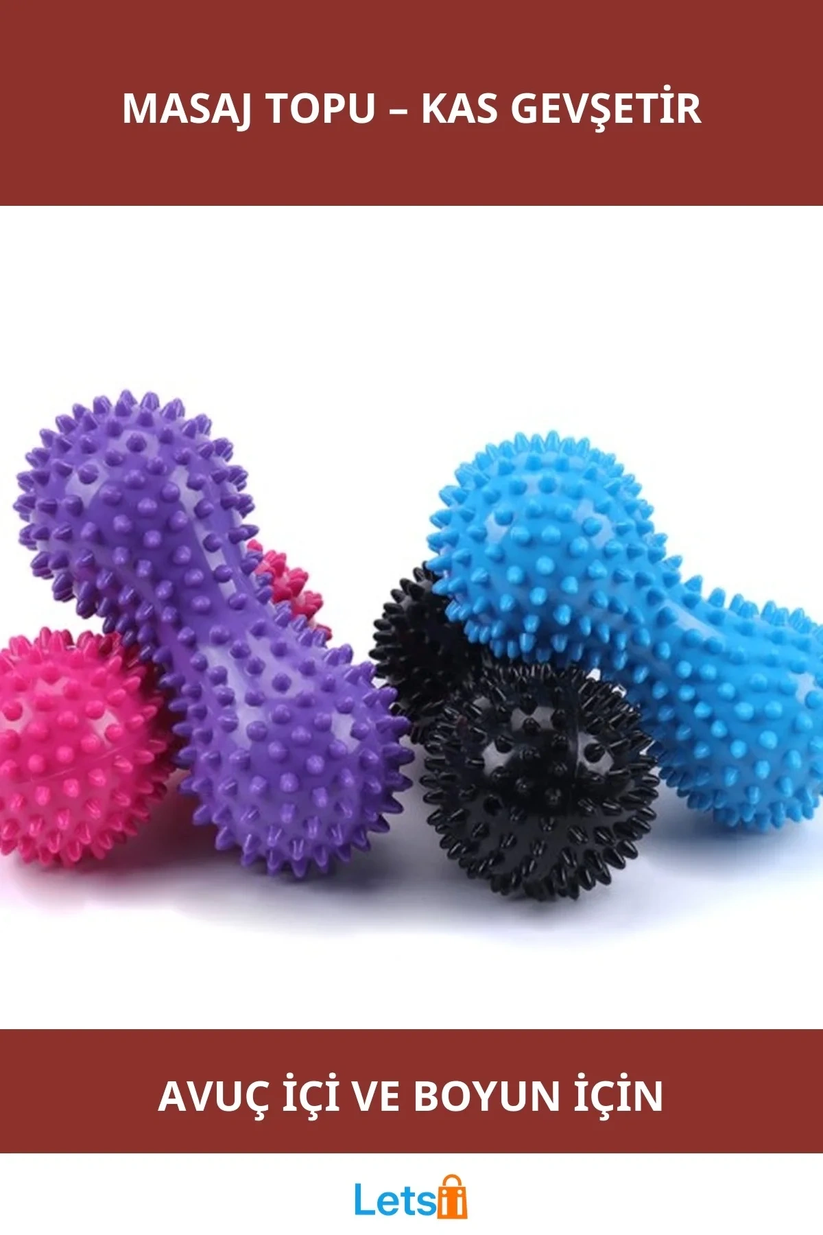 Profesyonel Fıstık Şeklinde Taşınabilir Masaj Topu 15x6.5cm