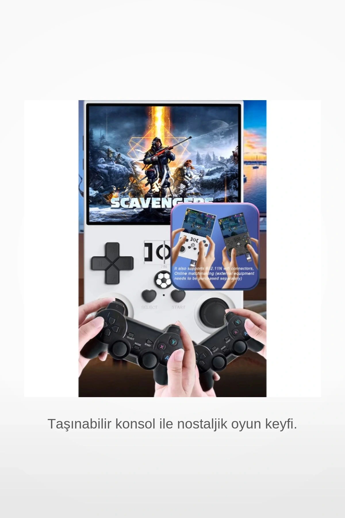 R36Pro Açık Kaynak Sistemli Retro Oyun Konsolu 3.5 inç HD Ekran 30.000+ Oyun Yüklü Taşınabilir El Konsolu