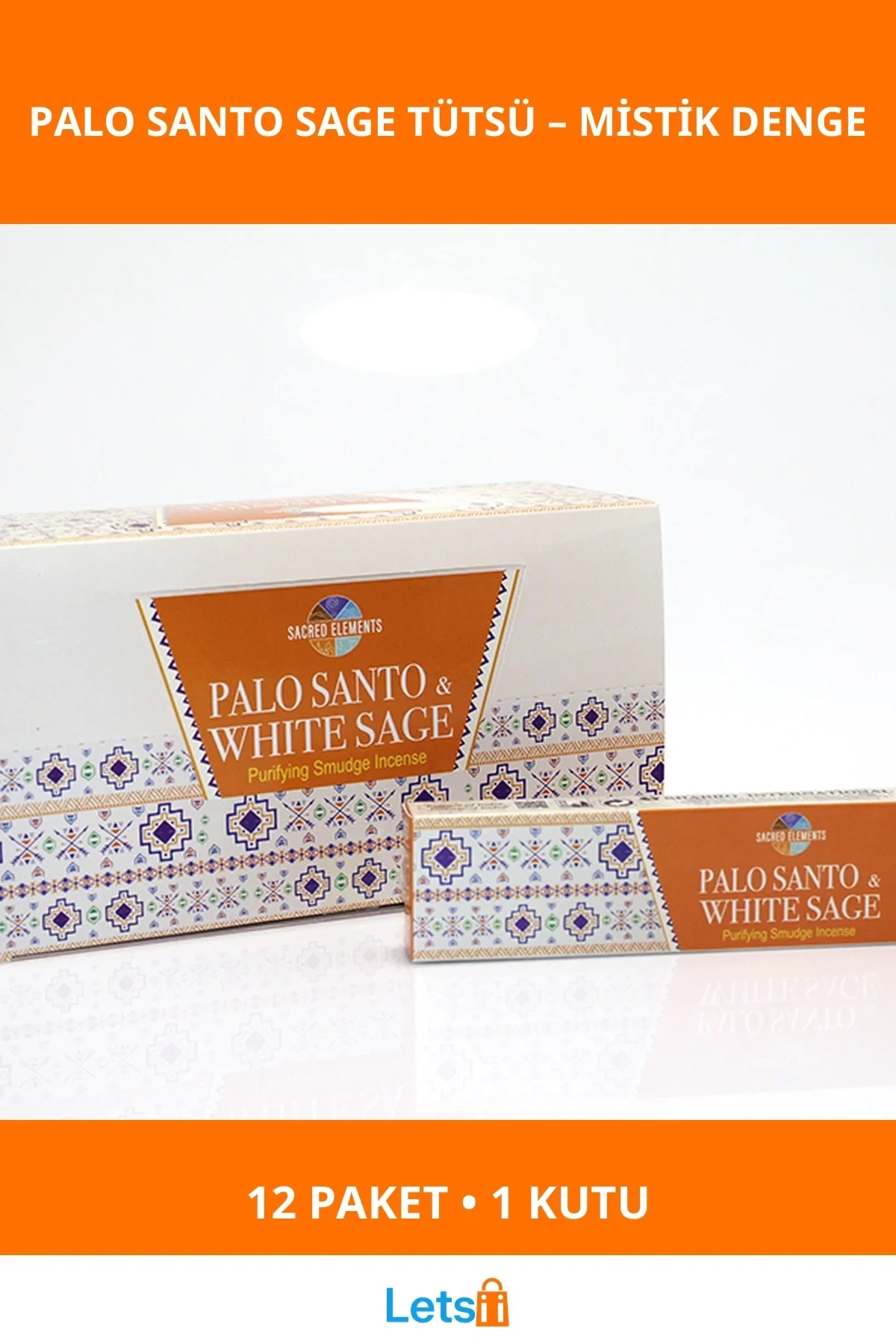 Rahatlatıcı Palo Santo Beyaz Sage Masala Tütsü 12 Paket