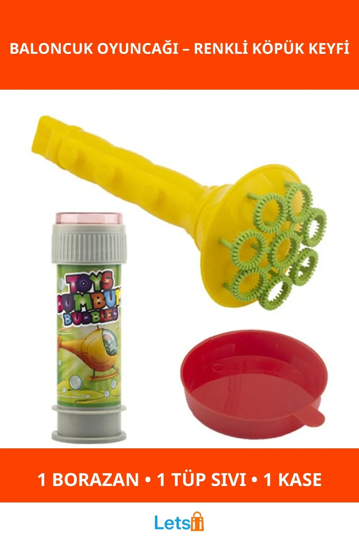 Renkli Borazan Baloncuk Oyuncağı Çocuklar İçin Eğlenceli Oyun