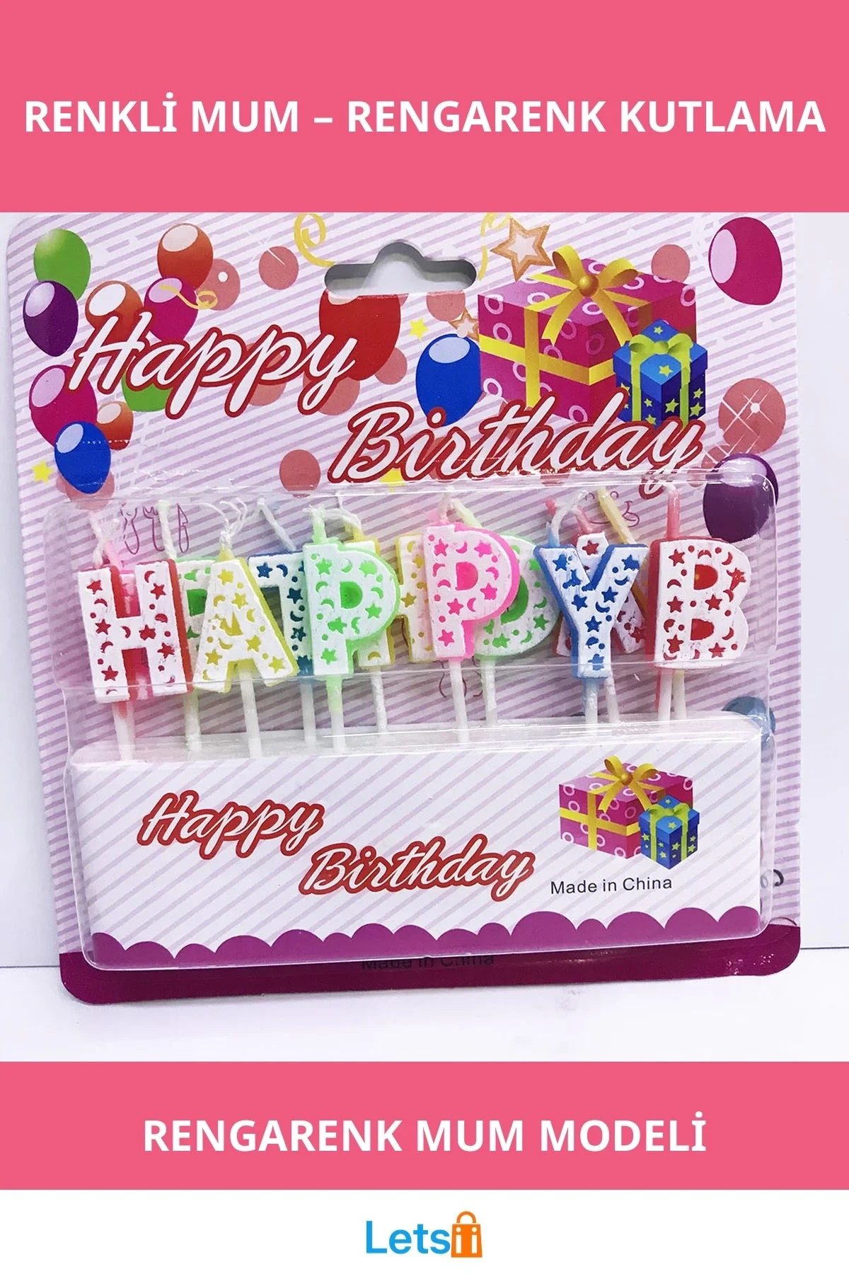 Renkli Doğum Günü Mumları Parti Atmosferi Yaratıcı 6 Adet