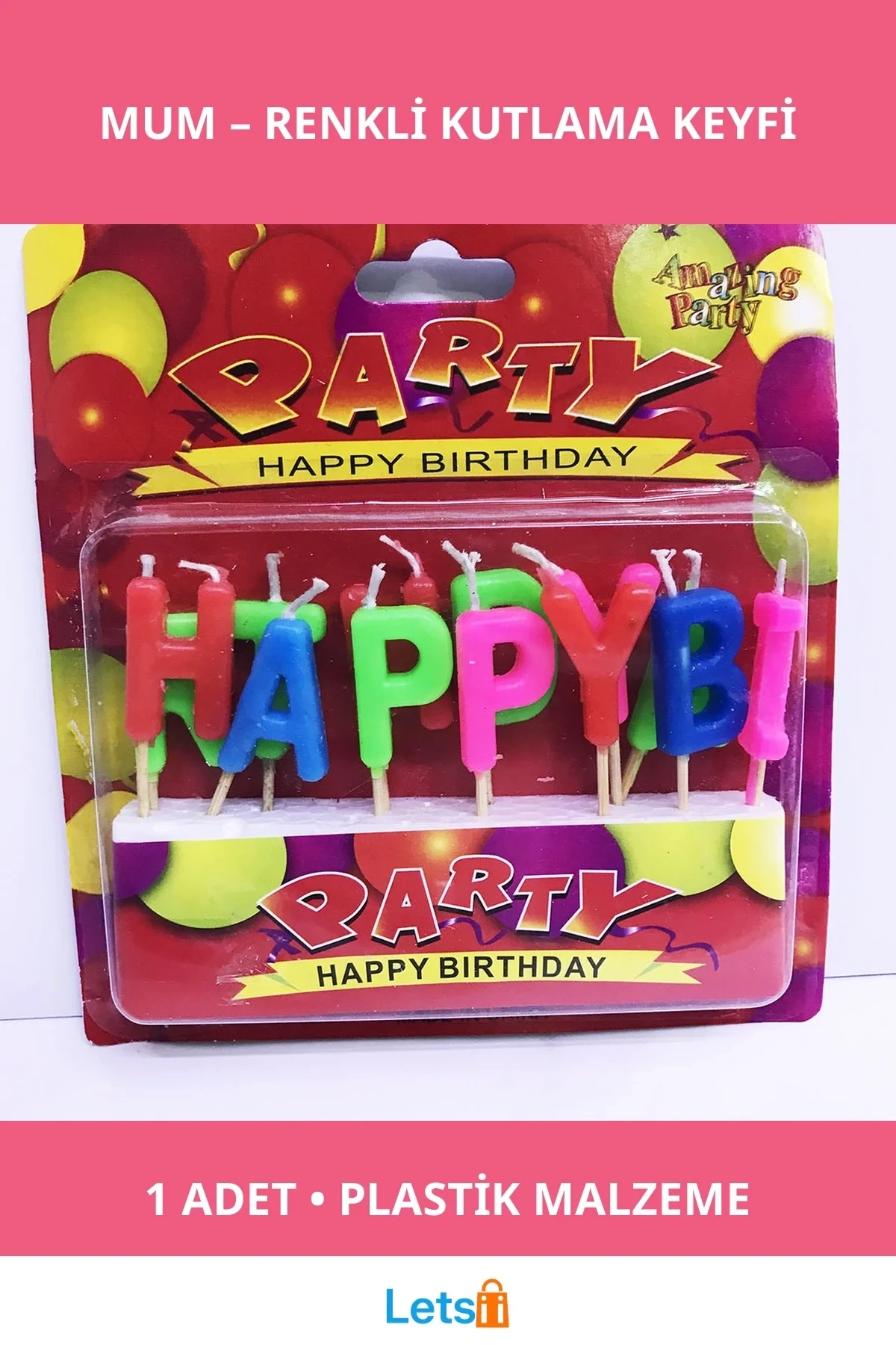 Renkli Happy Birthday Mum Doğum Günü Kek Pasta Süsleme Mum