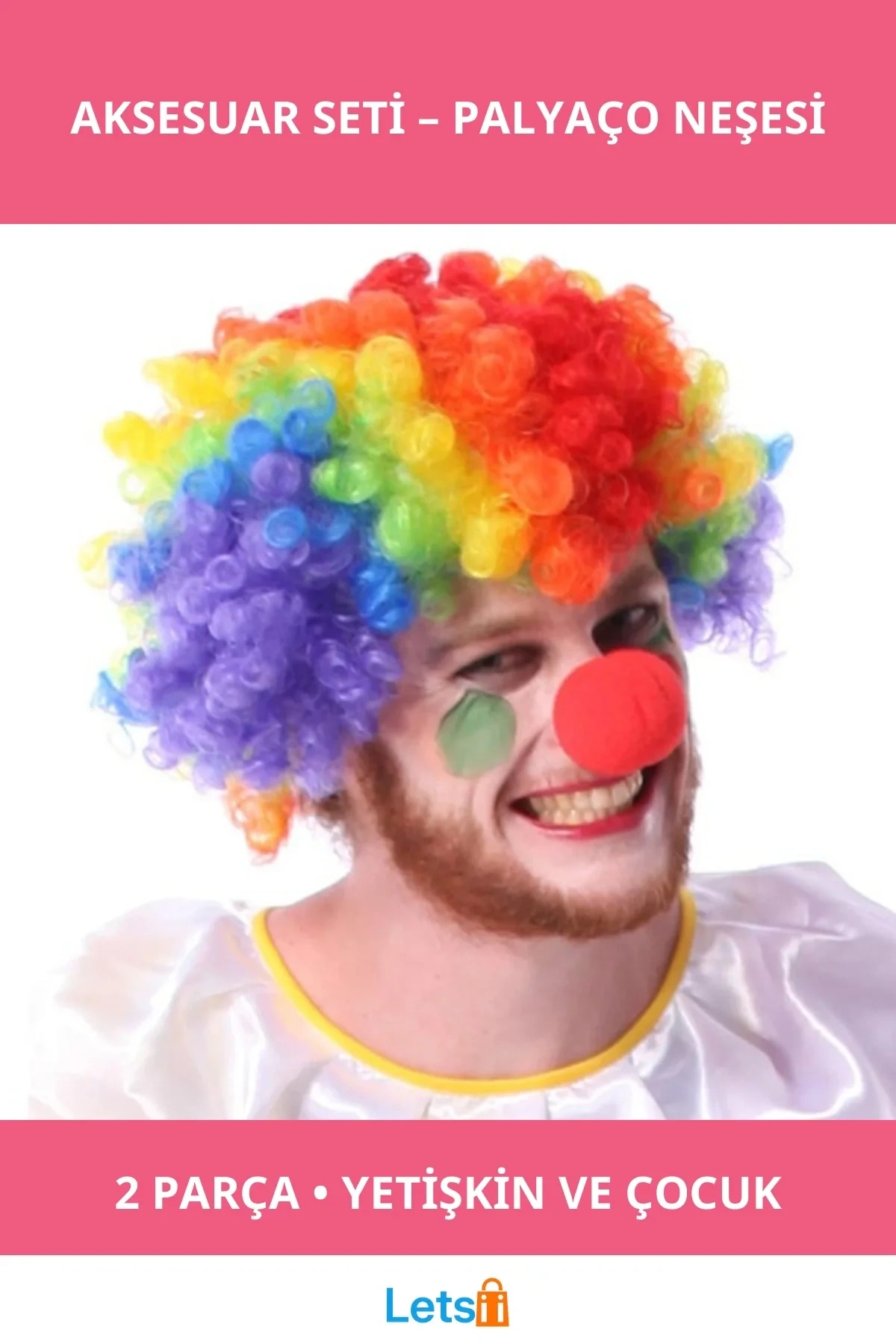 Renkli Palyaço Bonus Burun Seti Yetişkin ve Çocuklar İçin