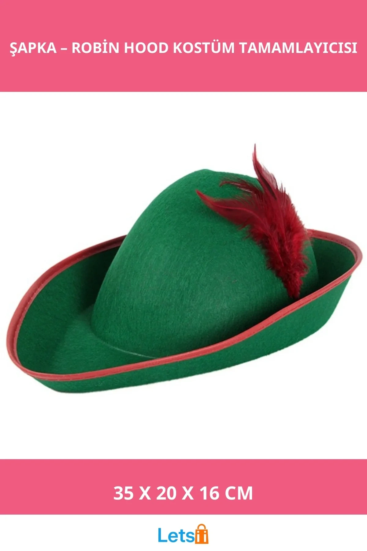 Robin Hood Tarzı Şapka Parti Kostümü Aksesuarı