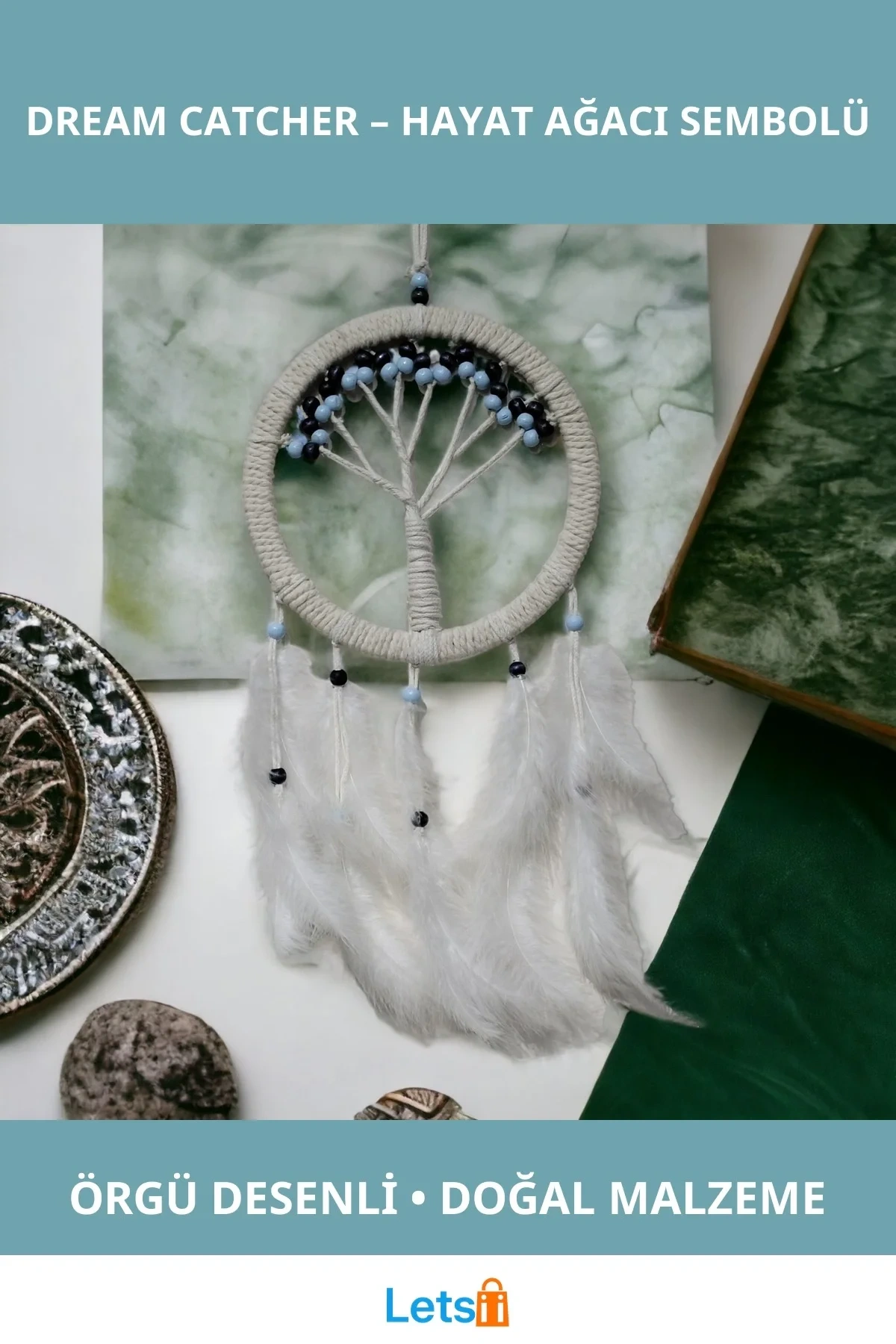 Rüya Kovan Hayat Ağacı Dream Catcher 57 cm Uzunluk