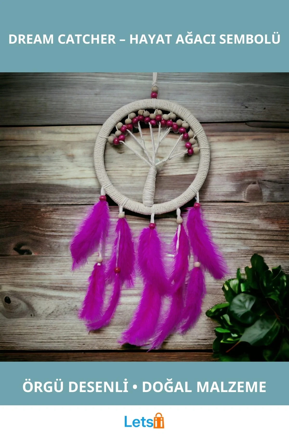 Rüya Kovan Hayat Ağacı Dream Catcher 57 cm Uzunluk 22 cm En