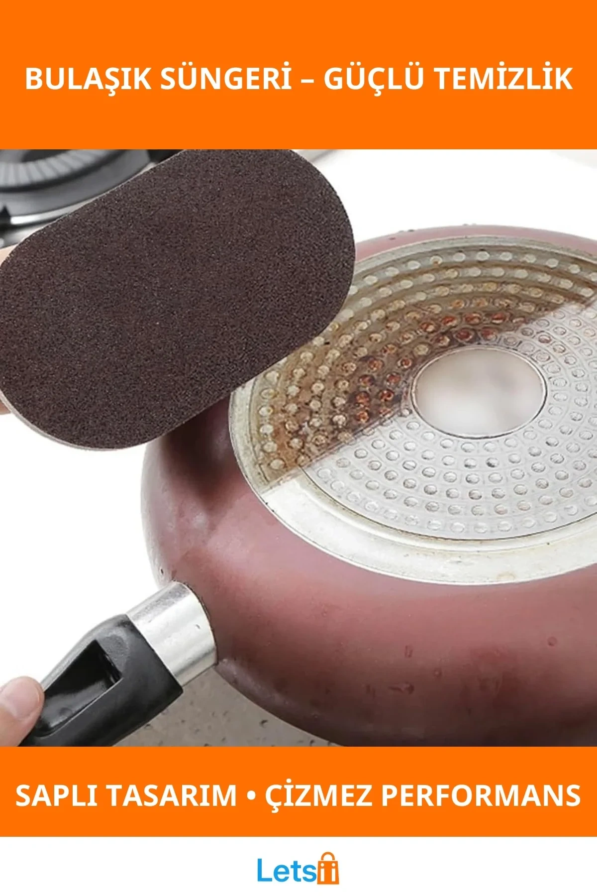 Saplı Bulaşık Süngeri Dayanıklı Temizlik Yardımcısı