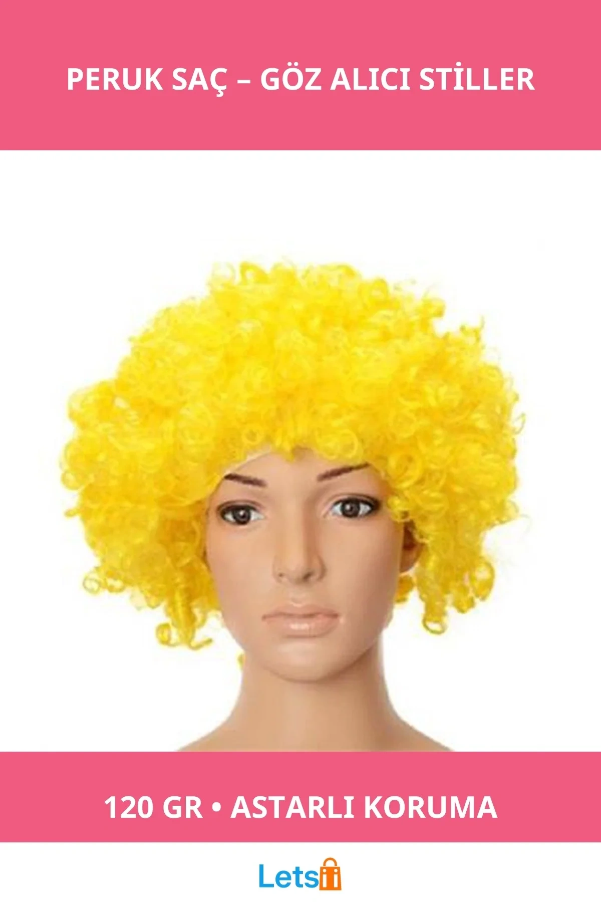 Sarı Renk Doğal Görünümlü Moda Peruk