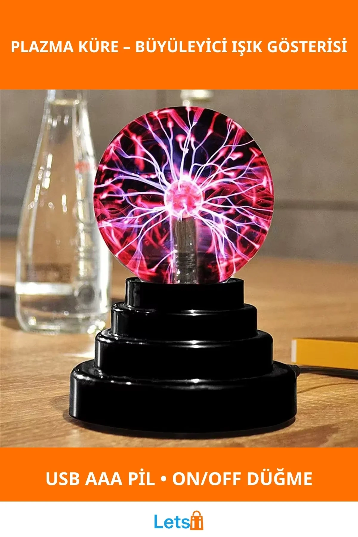 Şarj Edilebilir Sihirli Plazma Küre Dekoratif Işık