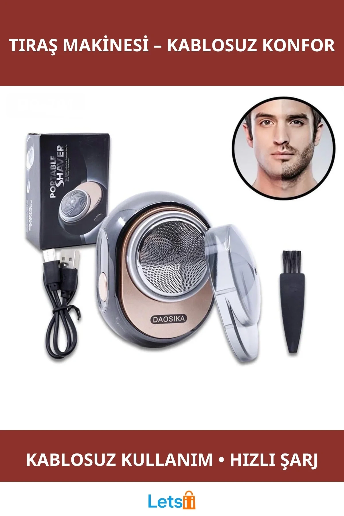 Şarjlı Kablosuz Tıraş Makinesi Konforlu Traş Deneyimi