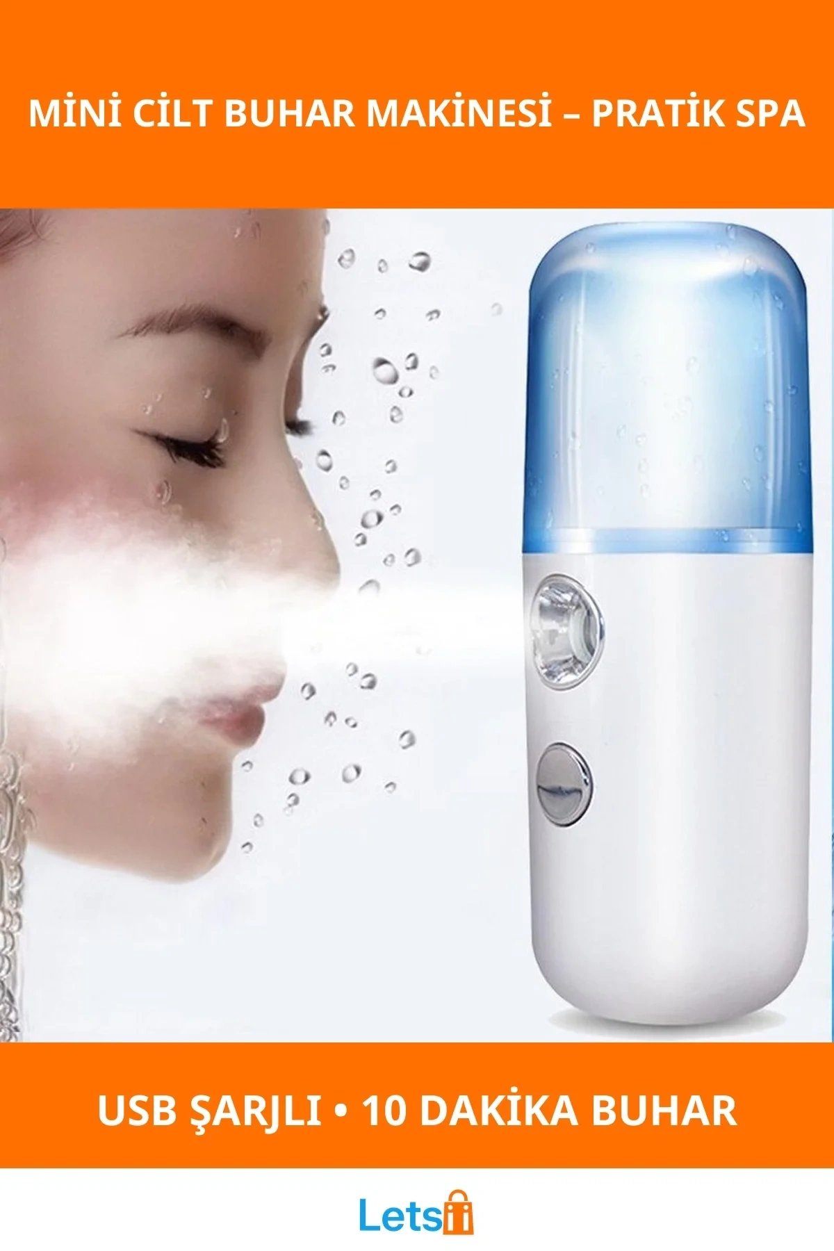 Şarjlı Mini Cilt Buhar Makinesi Taşınabilir Aromaterapi Cihazı