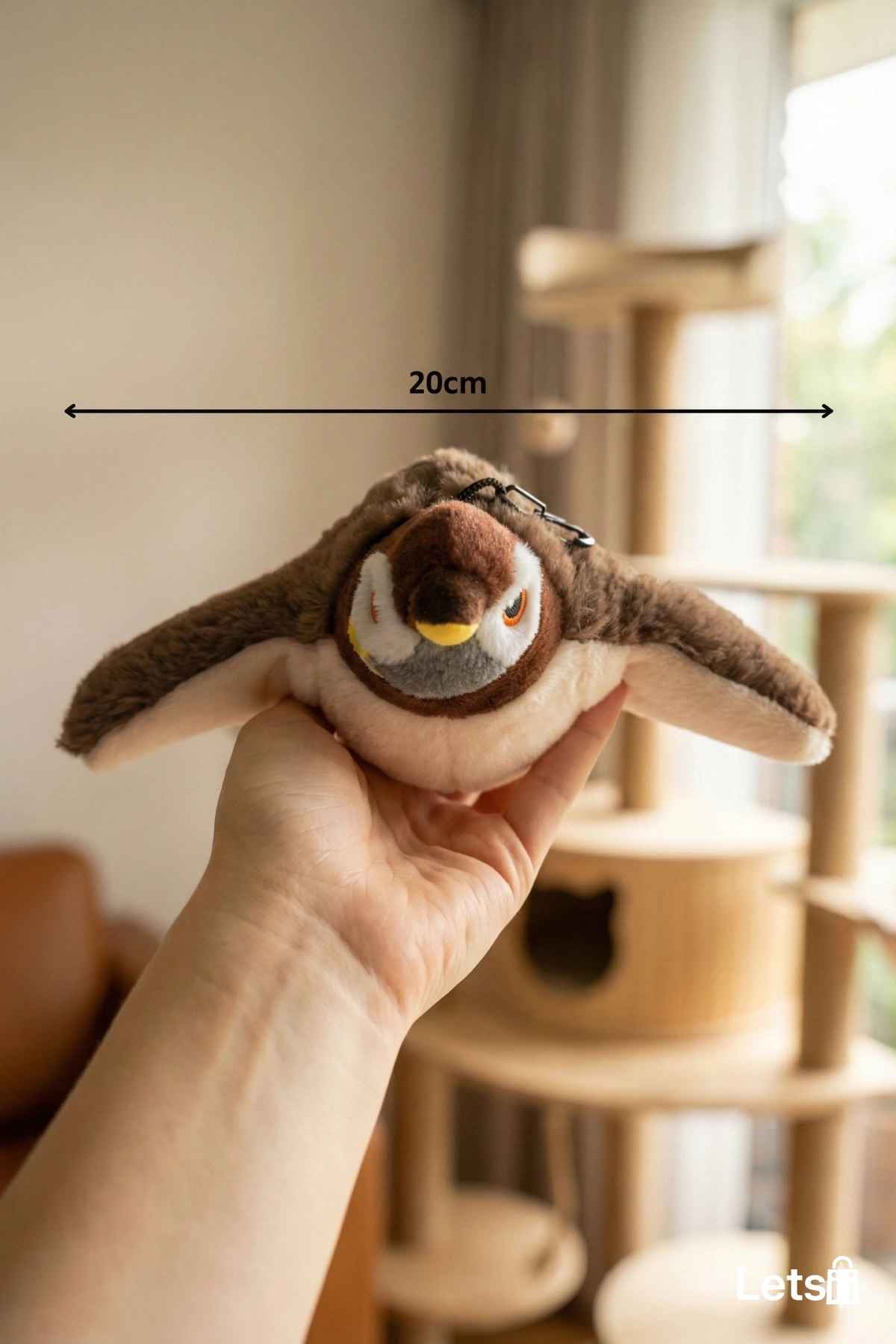 Şarjlı Peluş Uçan Kuş Oyuncak Kediler İçin Eğlenceli Av Aracı