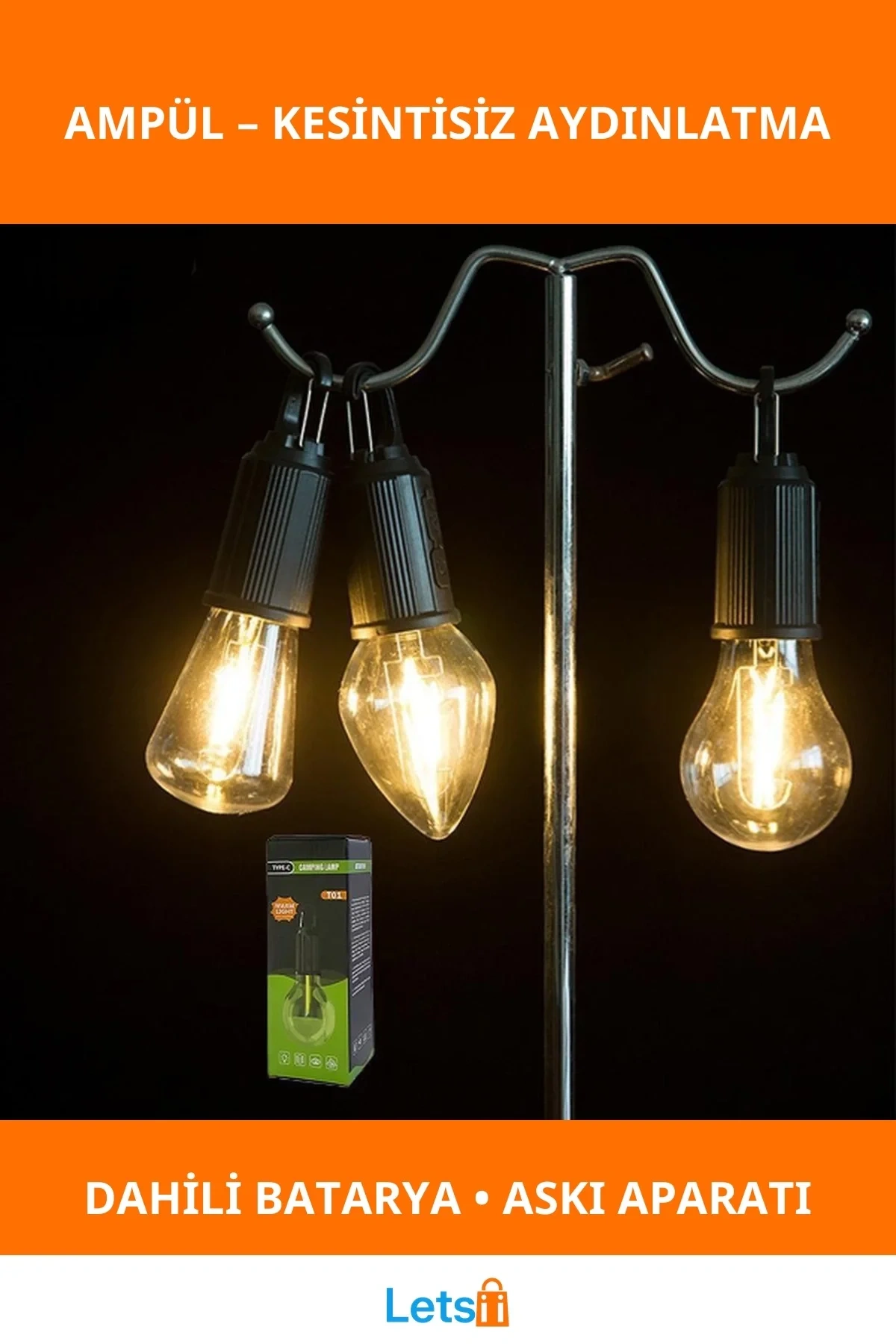 Şarjlı Portatif Ampül LED Aydınlatma Çözümü
