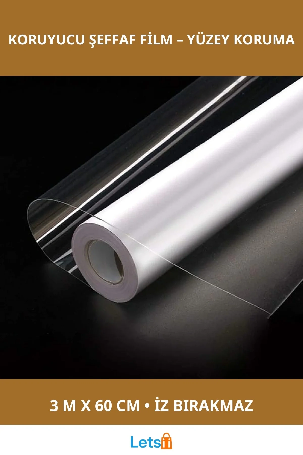 Şeffaf Eşya Koruyucu Film 3m x 60cm Su Geçirmez