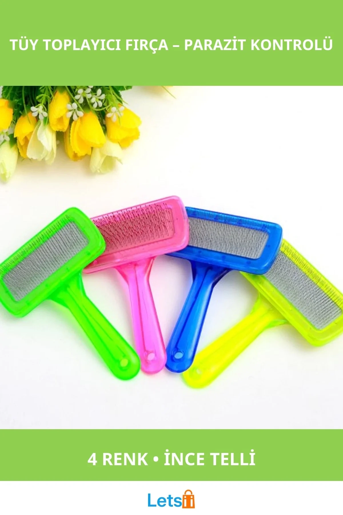 Şeffaf Evcil Hayvan Tüy Toplayıcı Fırça 4 Renkli