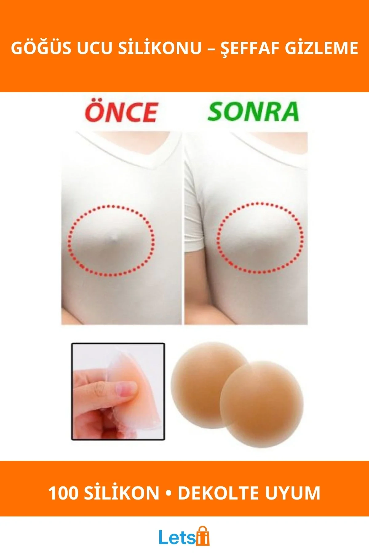 Şeffaf Göğüs Ucu Silikonu Nipple Pad 2 Adet