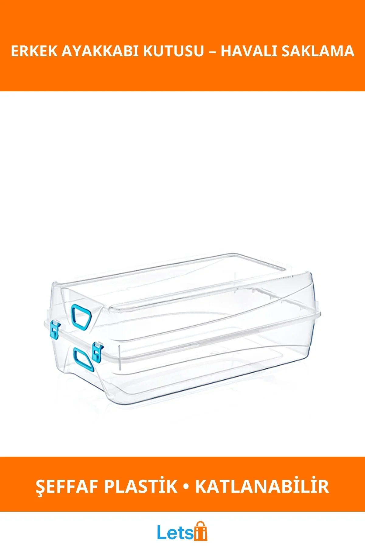 Şeffaf Hava Alan Katlanabilir Erkek Ayakkabı Kutusu