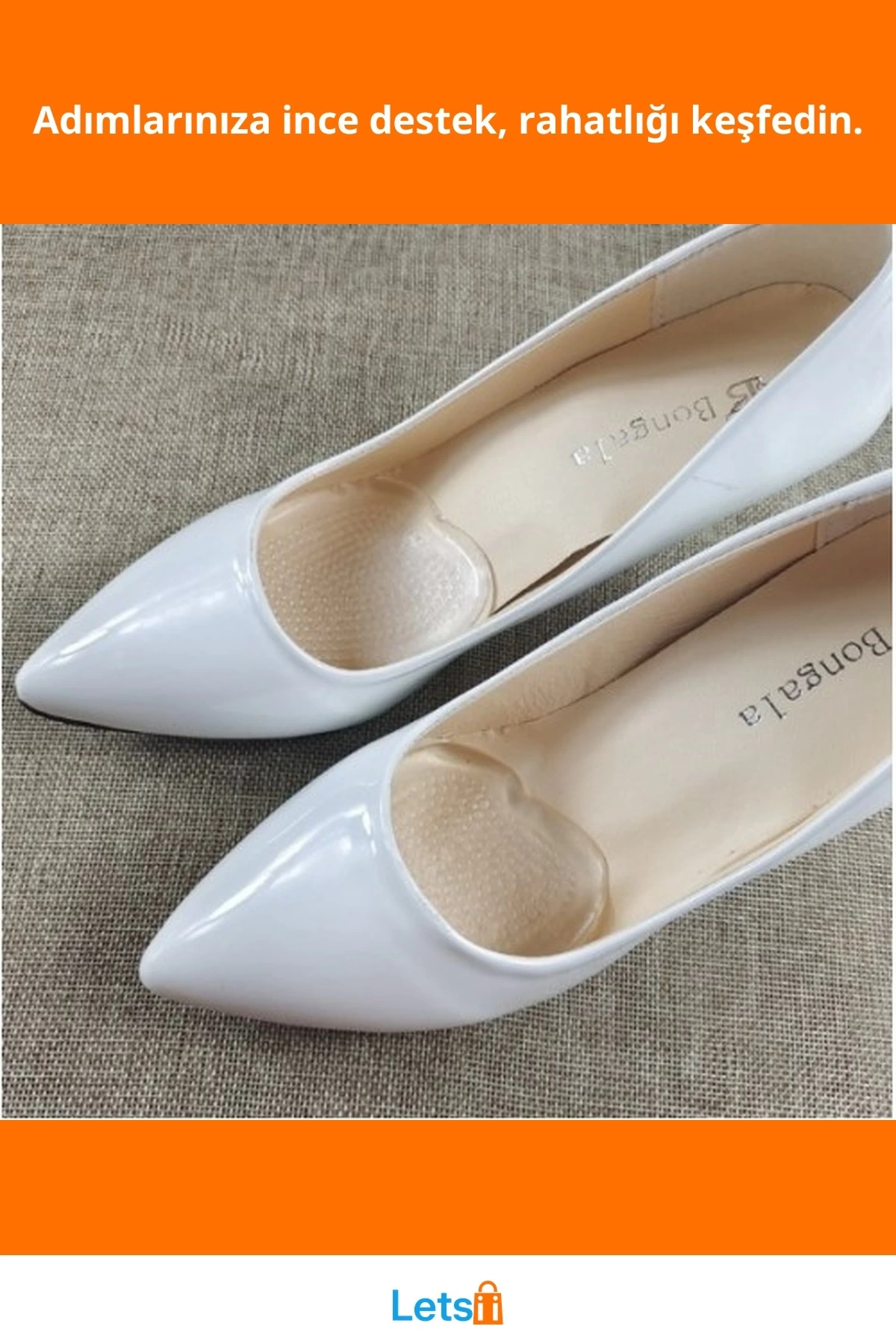 Şeffaf Kaydırmaz Topuklu Ayakkabı Tabanlığı Yumuşak Silikon 17GR