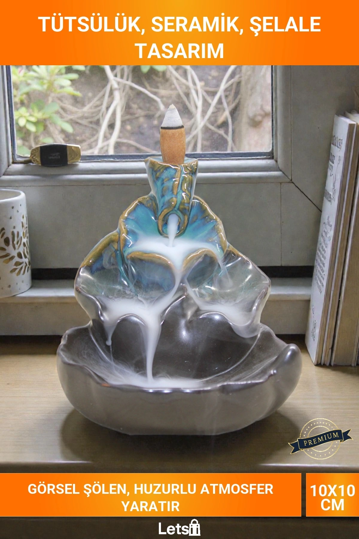 Seramik Geri Akışlı Şelale Tütsülük Model 3