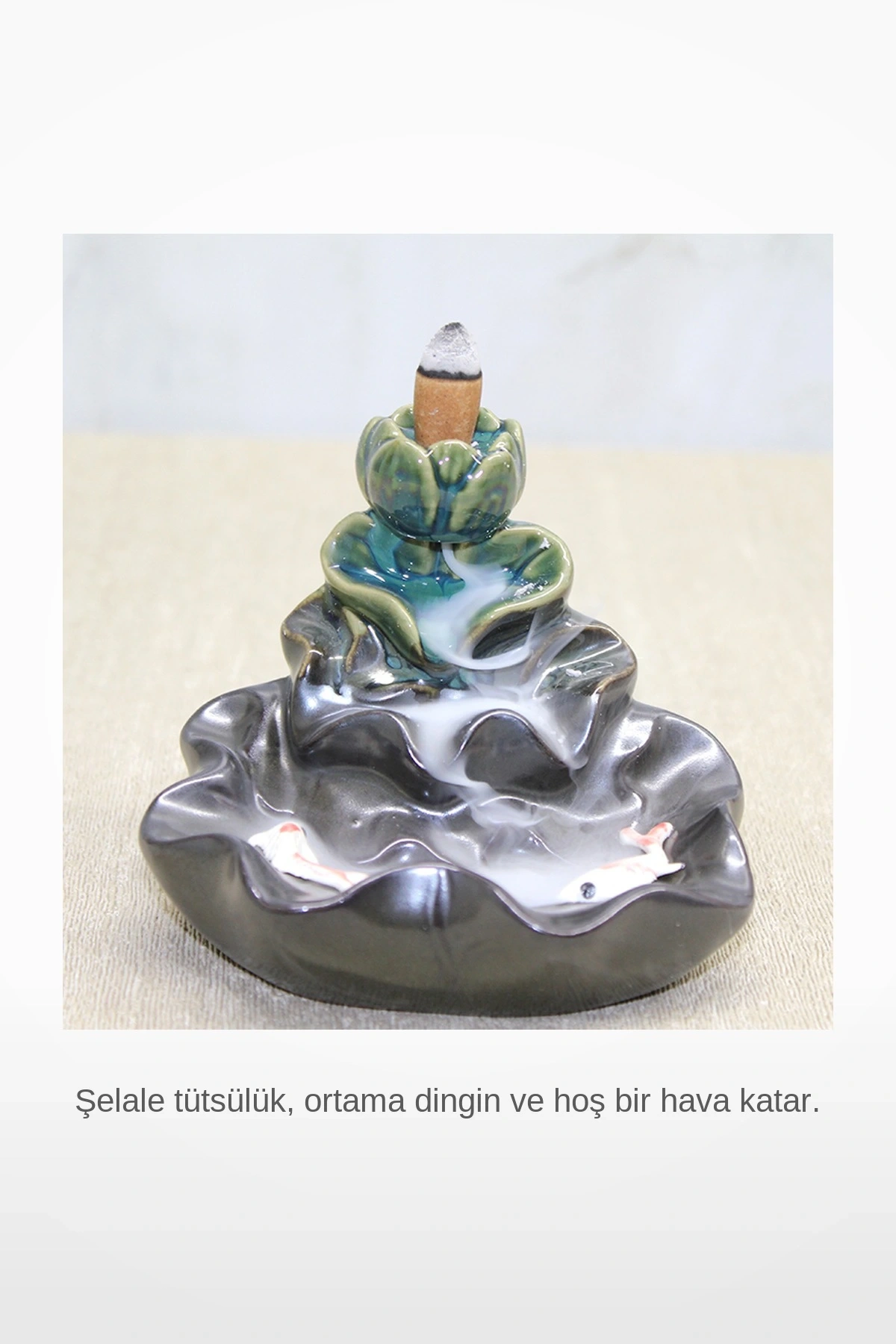 Seramik Geri Akışlı Şelale Tütsülük Model 6