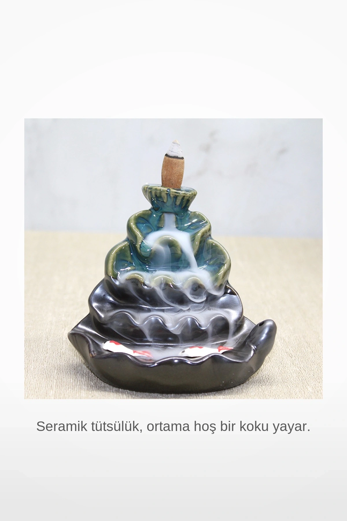 Seramik Şelale Tasarımlı Geri Akış Tütsülük