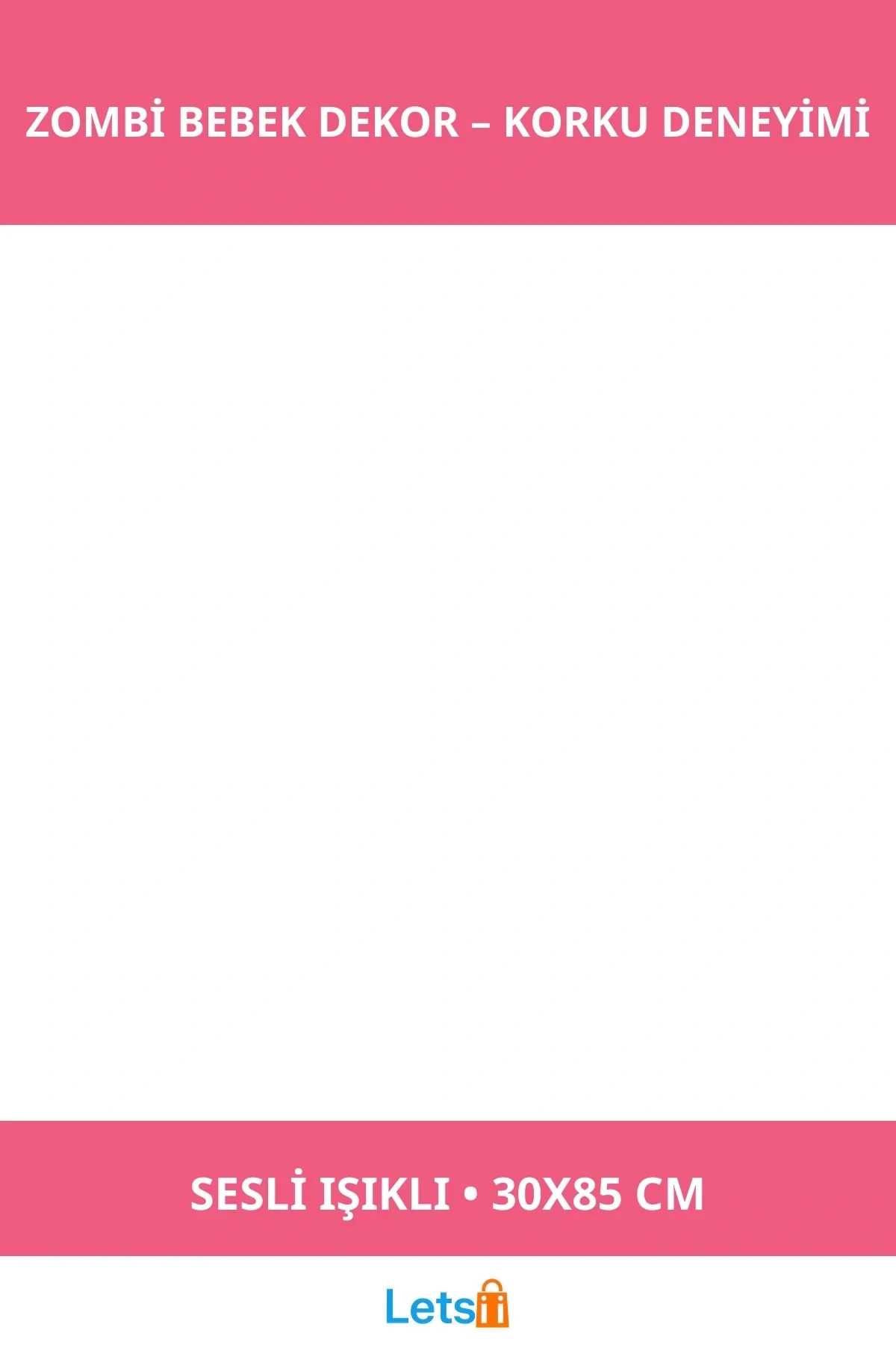 Sesli Işıklı Emekleyen Zombi Bebek Dekor 30x85 cm