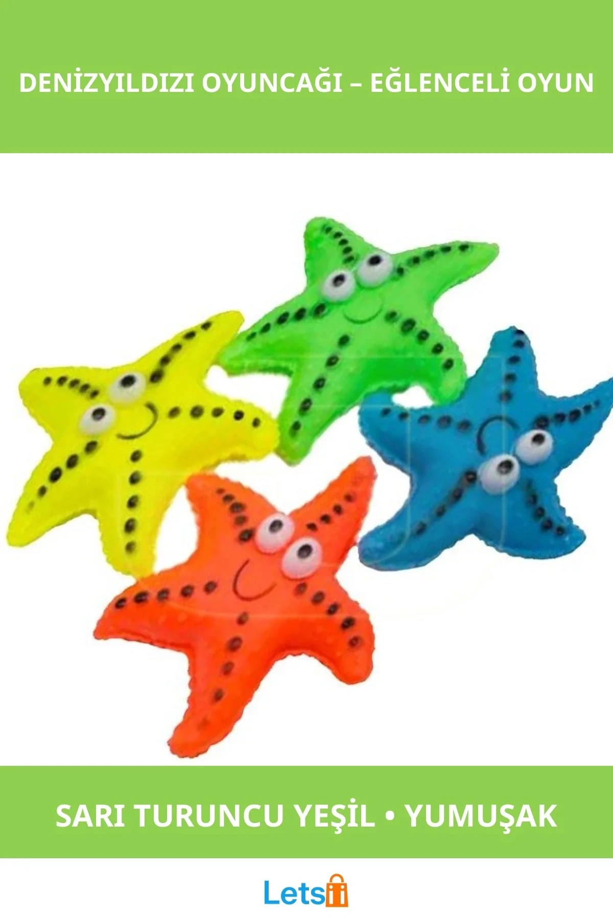 Sevimli Denizyıldızı Figürlü Renkli Çiğneme Oyuncağı