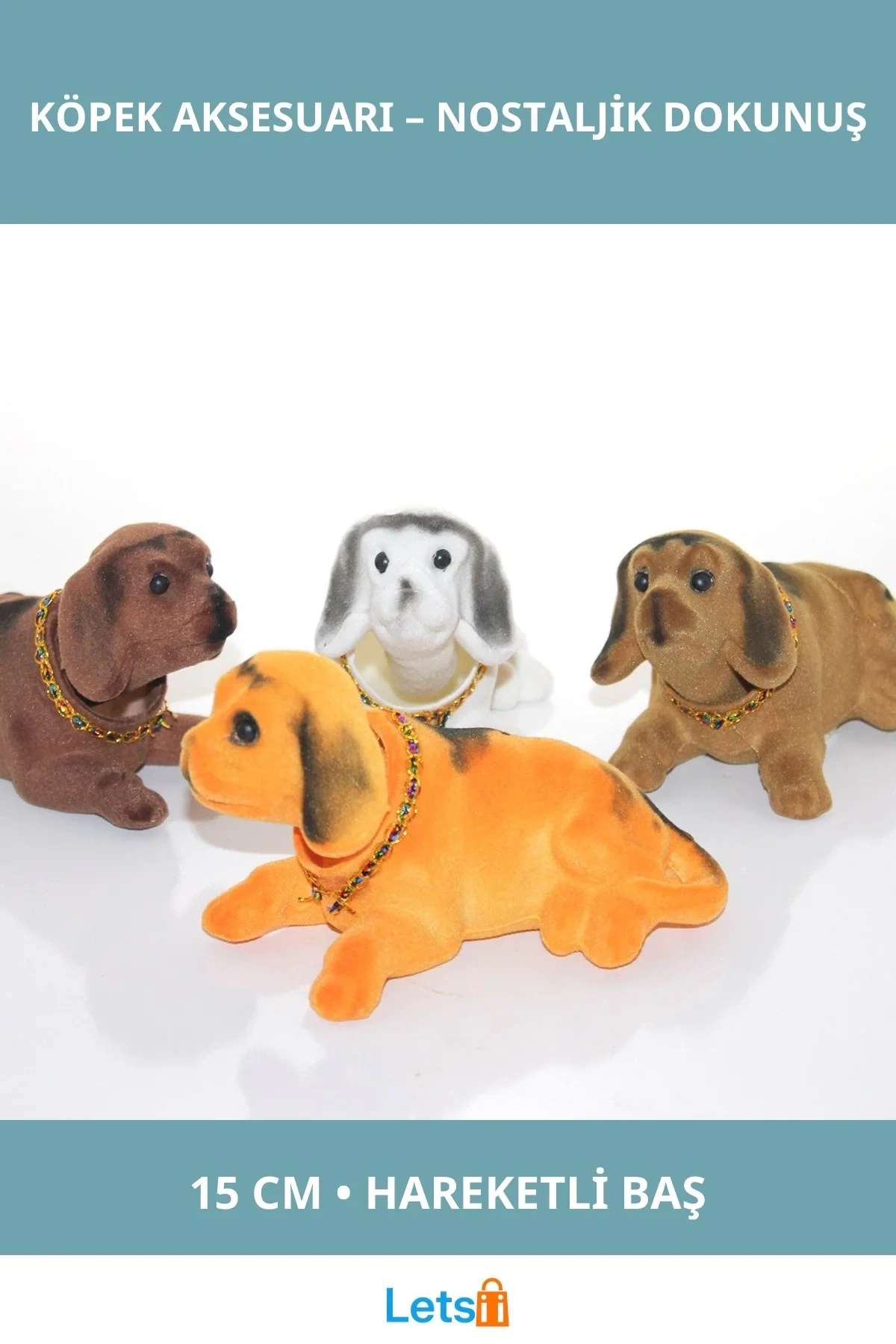 Sevimli Kafa Sallayan Köpek Aksesuarı 15 cm Renkli Hediye