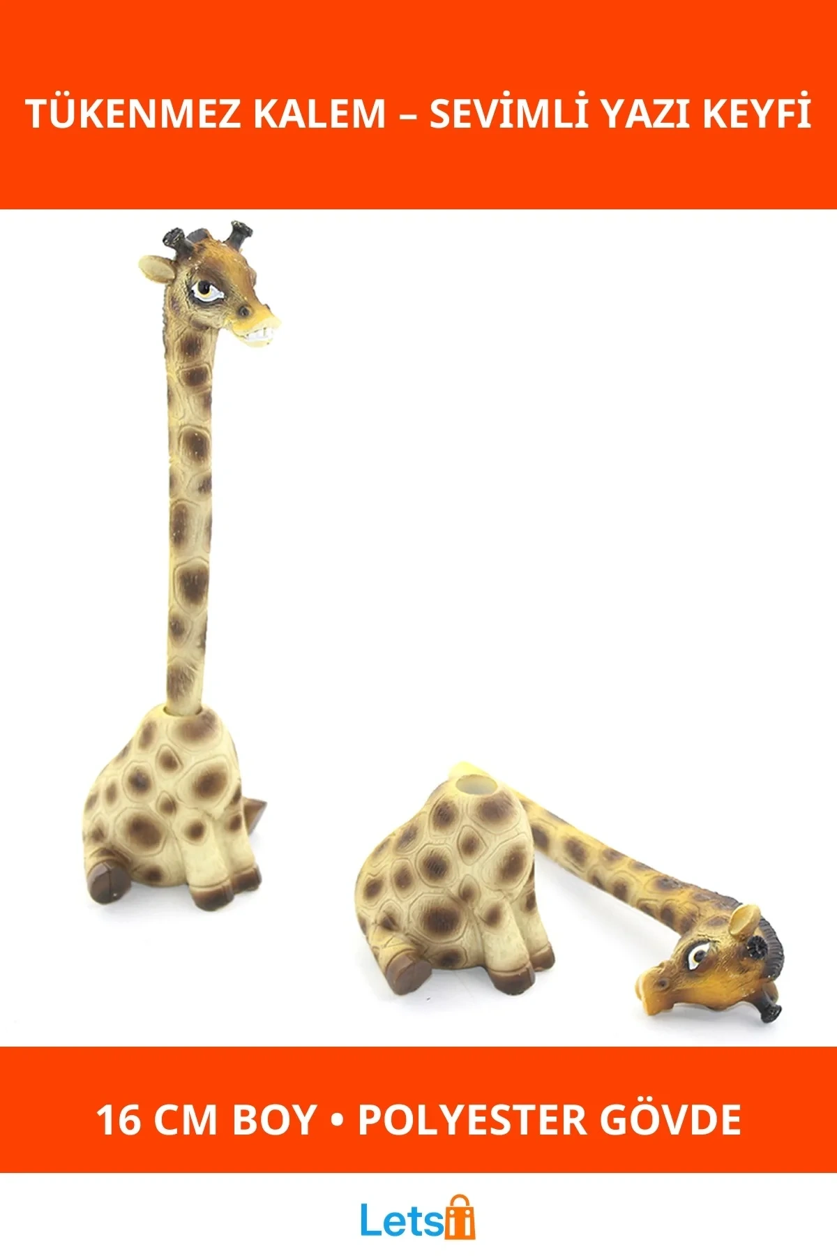 Sevimli Zürafa Polyester Tükenmez Kalem