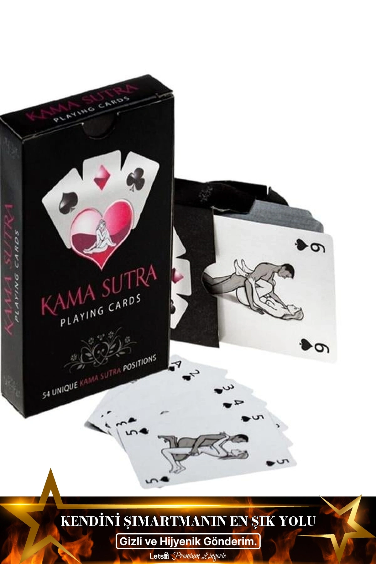 Sexy Görselli Kama Sutra Fantezi Oyun Kartı Standart Renk