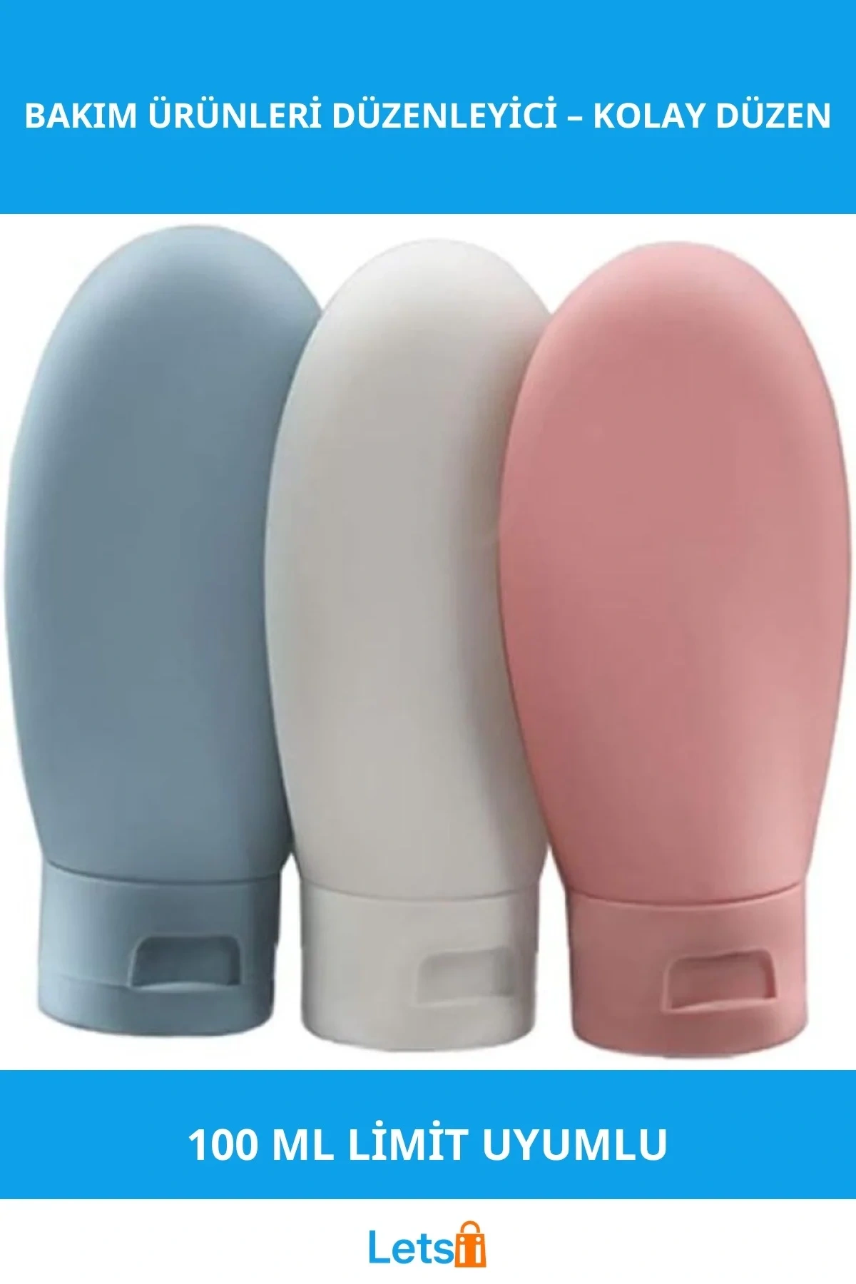 Seyahat Tipi Krem Kutusu 3 Adet Taşınabilir Bakım Ürünleri Düzenleyici