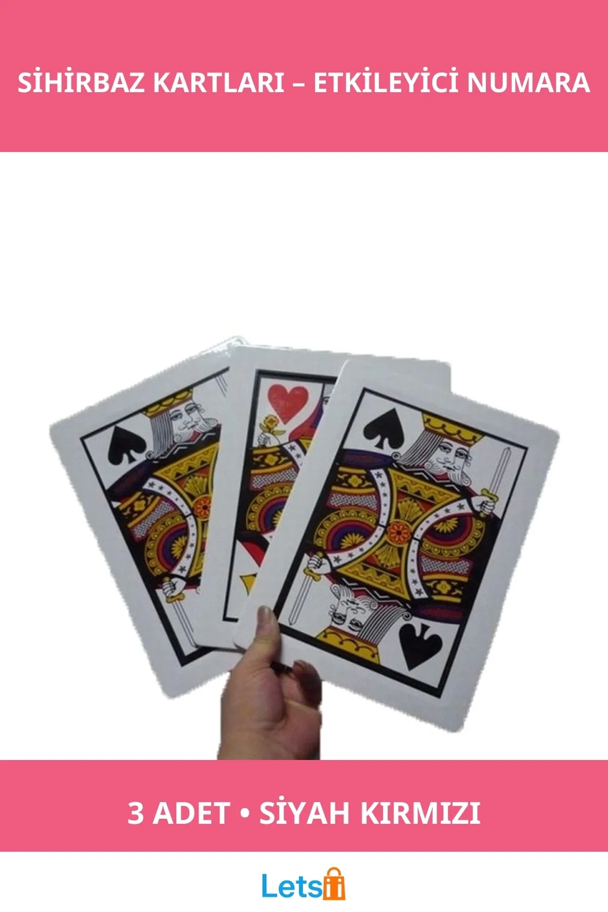 Sihirbaz Kartları 3 Adet Etkileyici İllüzyon Oyun Kartı
