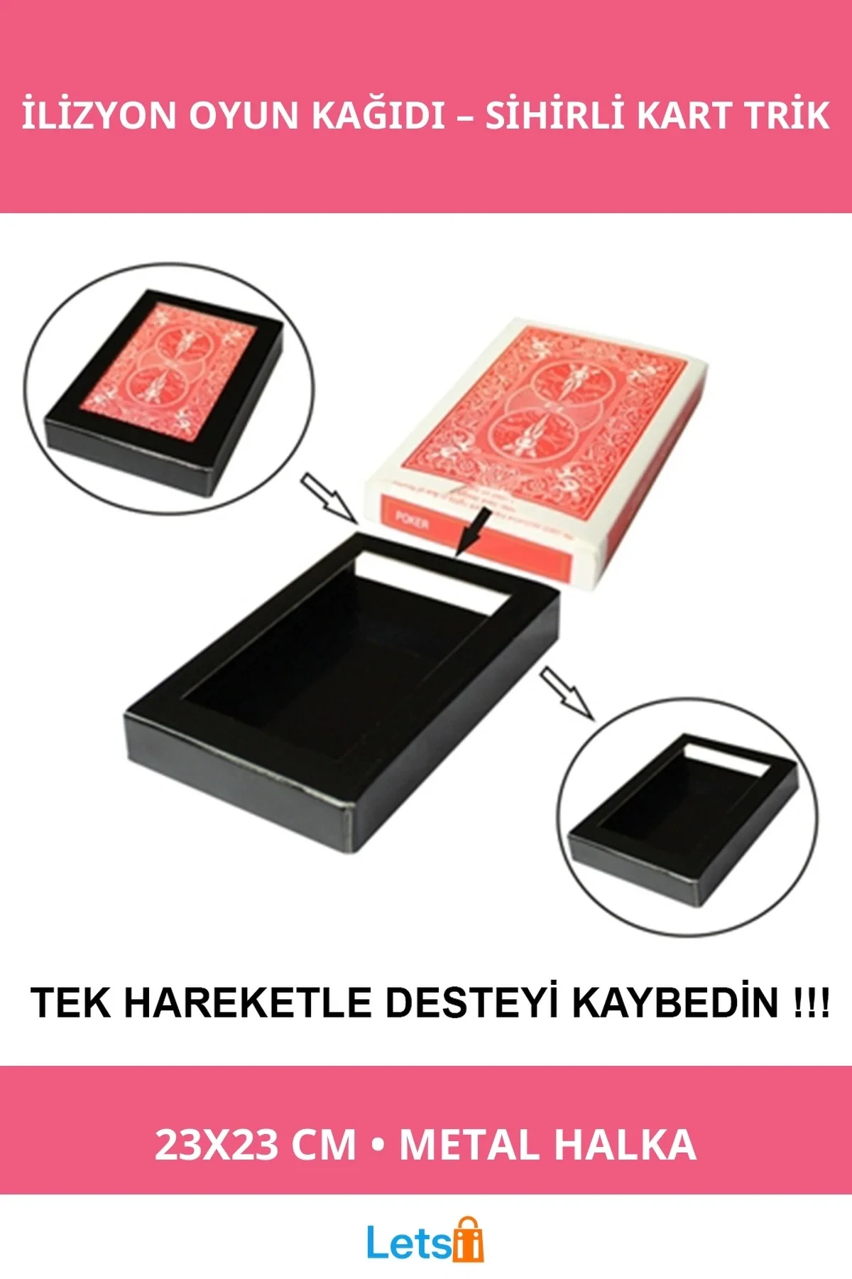 Sihirli Kaybolan Deste Oyun Kağıdı İlizyon Oyun Kartı