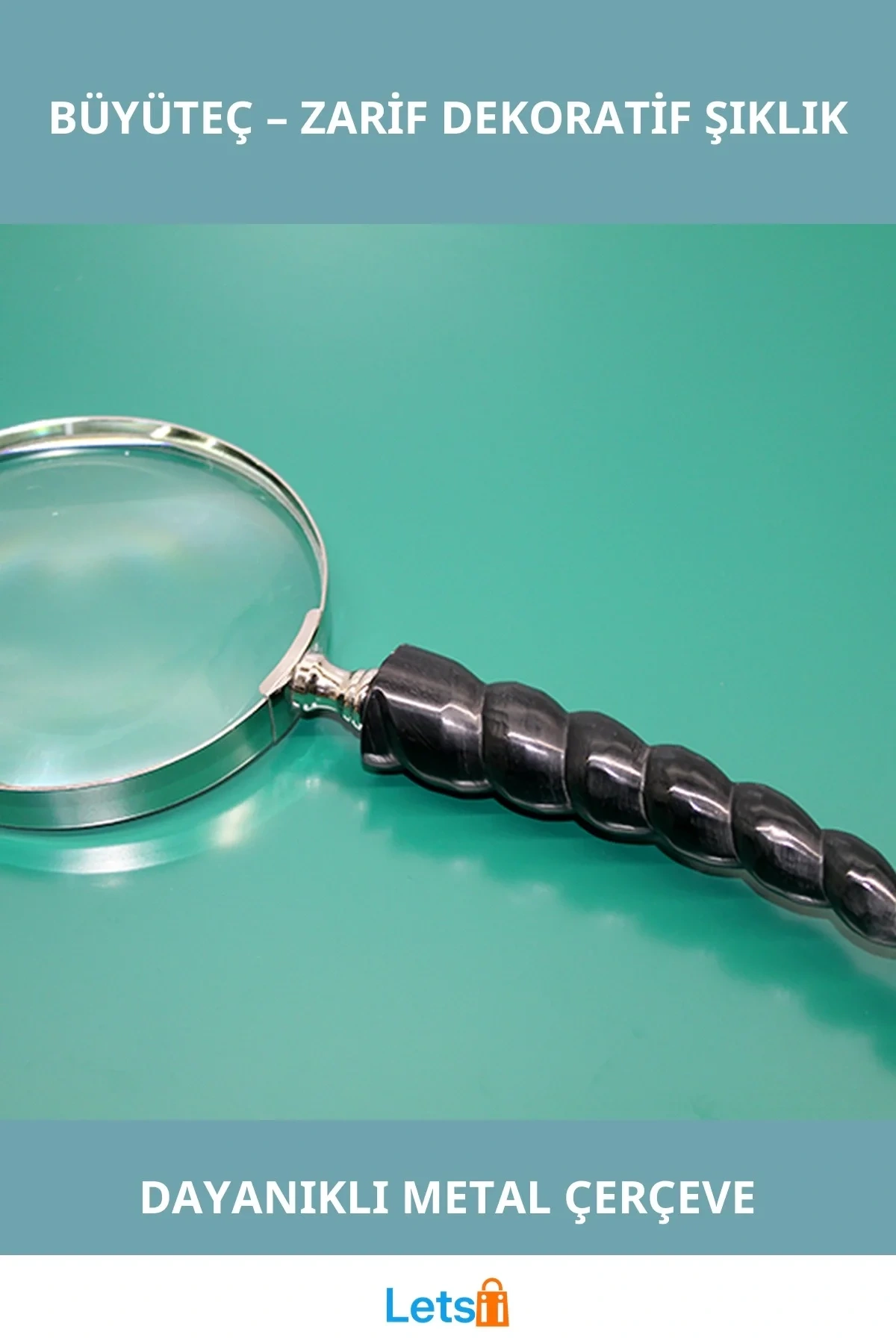 Şık Boynuz Pirinç Büyüteç Ergonomik Tasarım