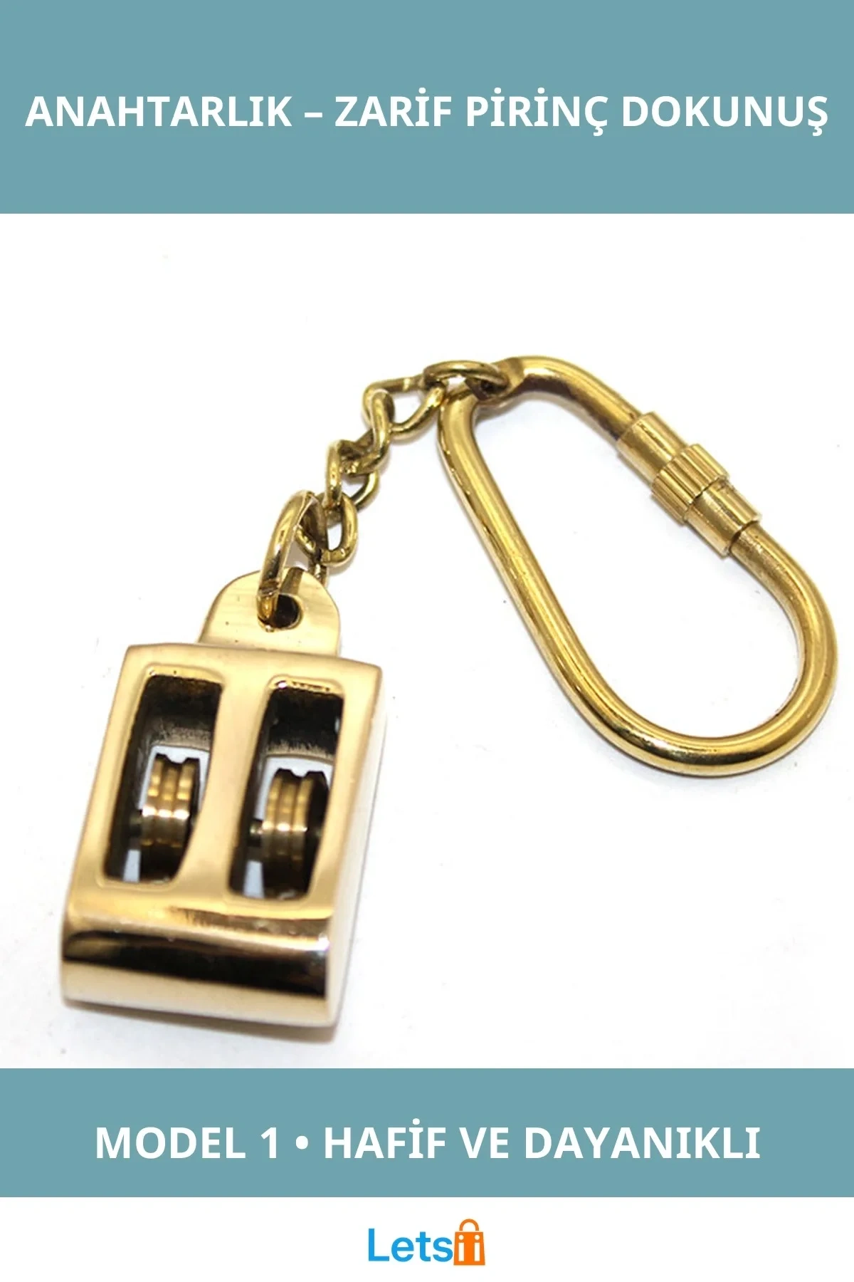 Şık Dayanıklı Paslanmaz Pirinç Anahtarlık