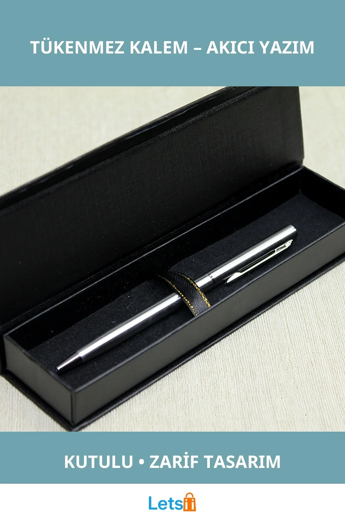 Şık Ergonomik Kutulu Tekli Tükenmez Kalem