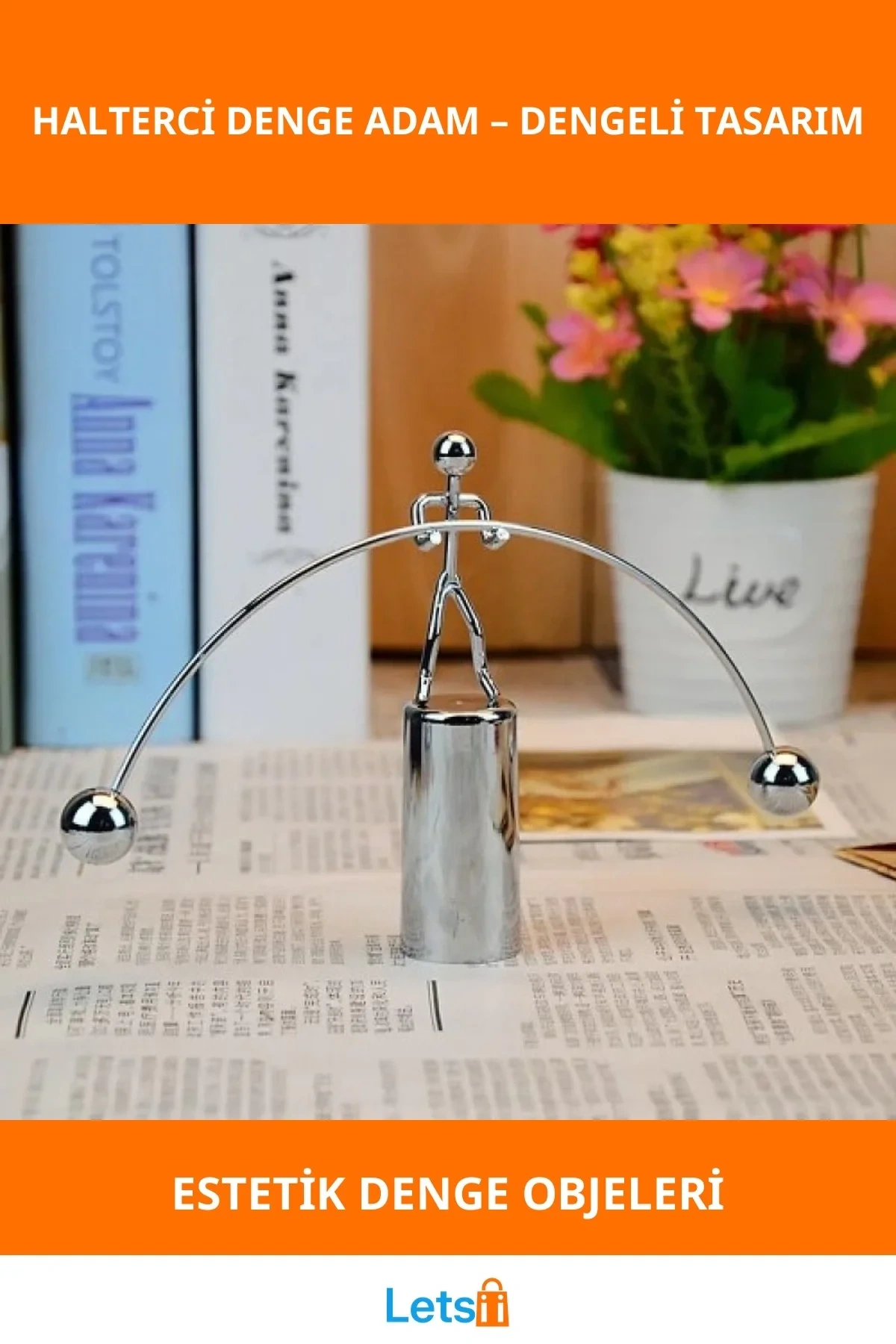 Şık Halterci Denge Adam Dekoratif Masaüstü Aksesuarı