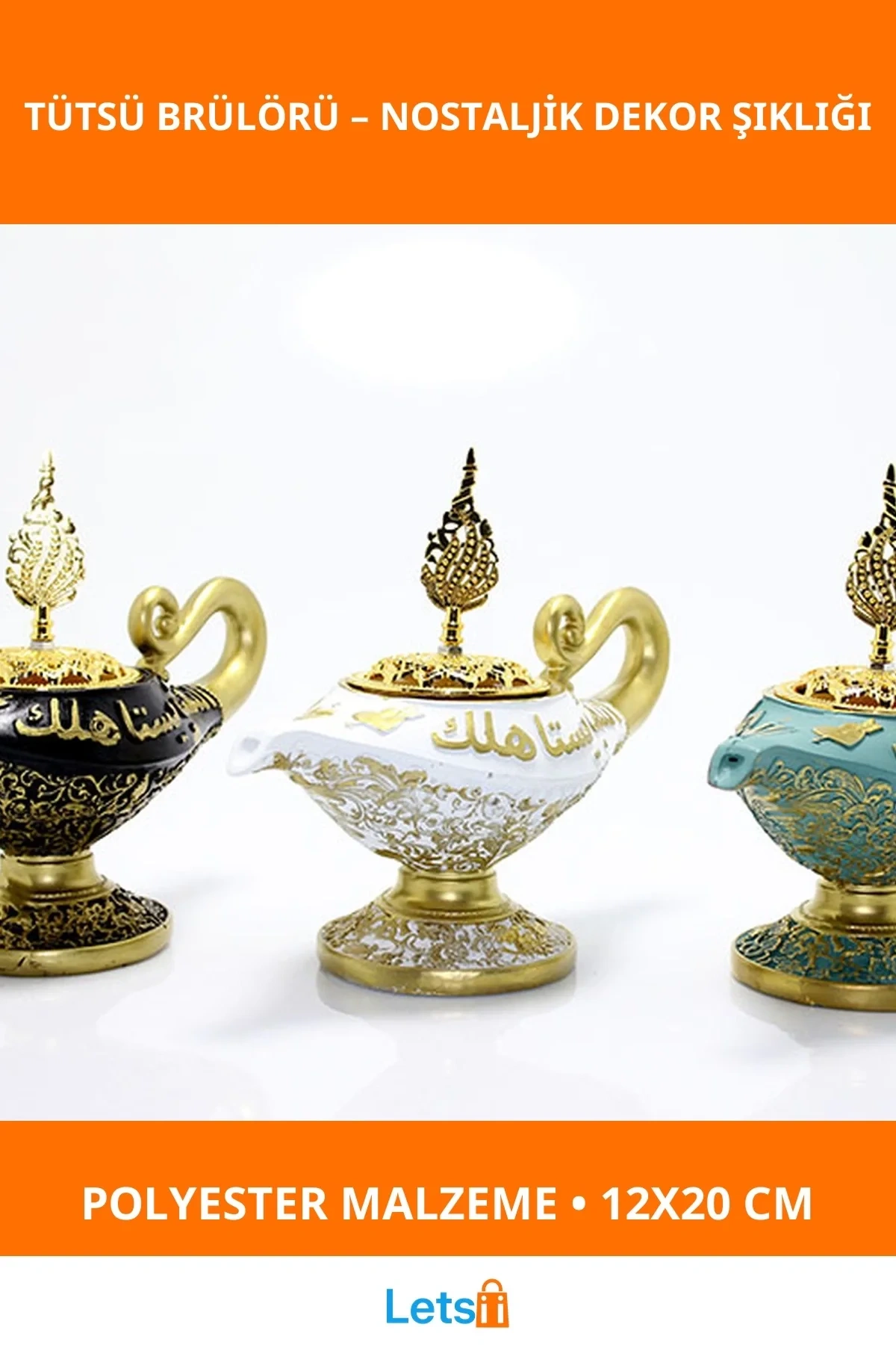 Şık Polyester Alaaddin Tütsü Brülörü 12x20 cm