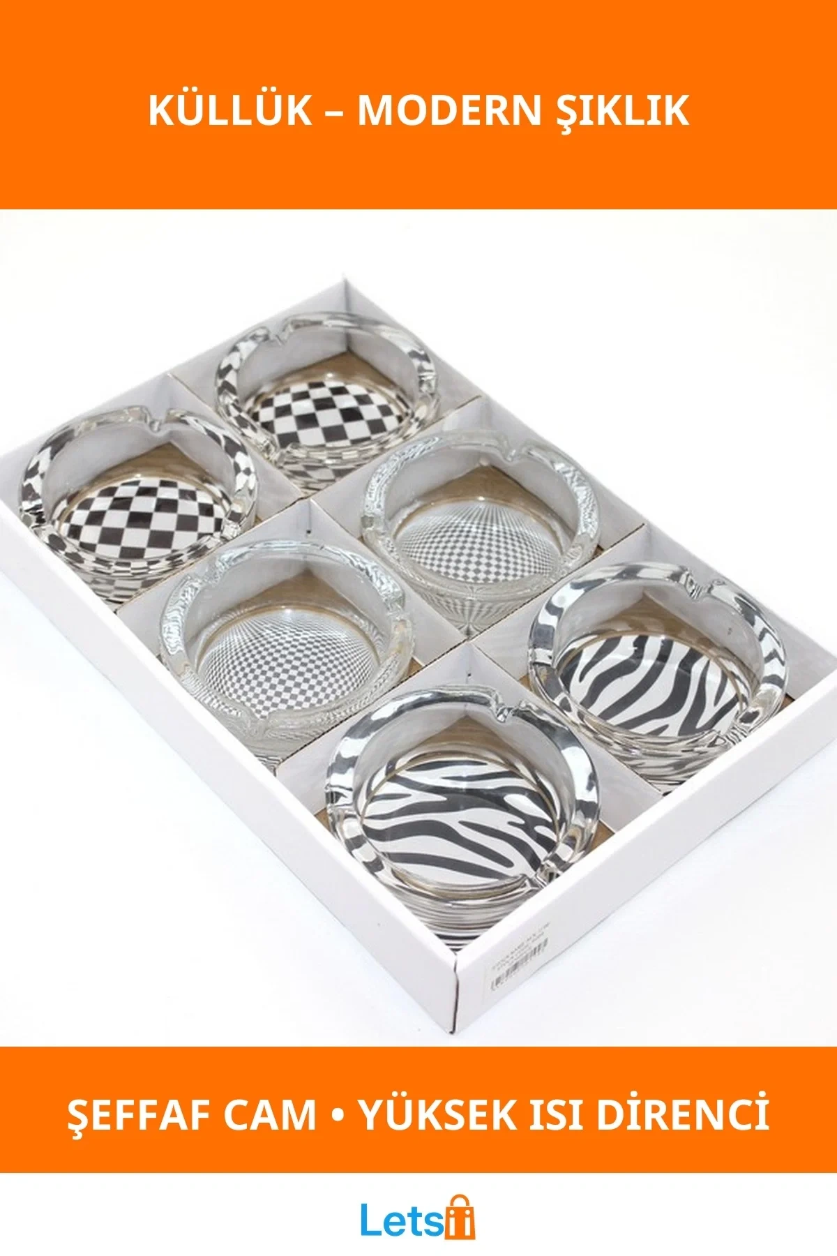 Şık Tasarımlı Dayanıklı Cam Küllük Model 3