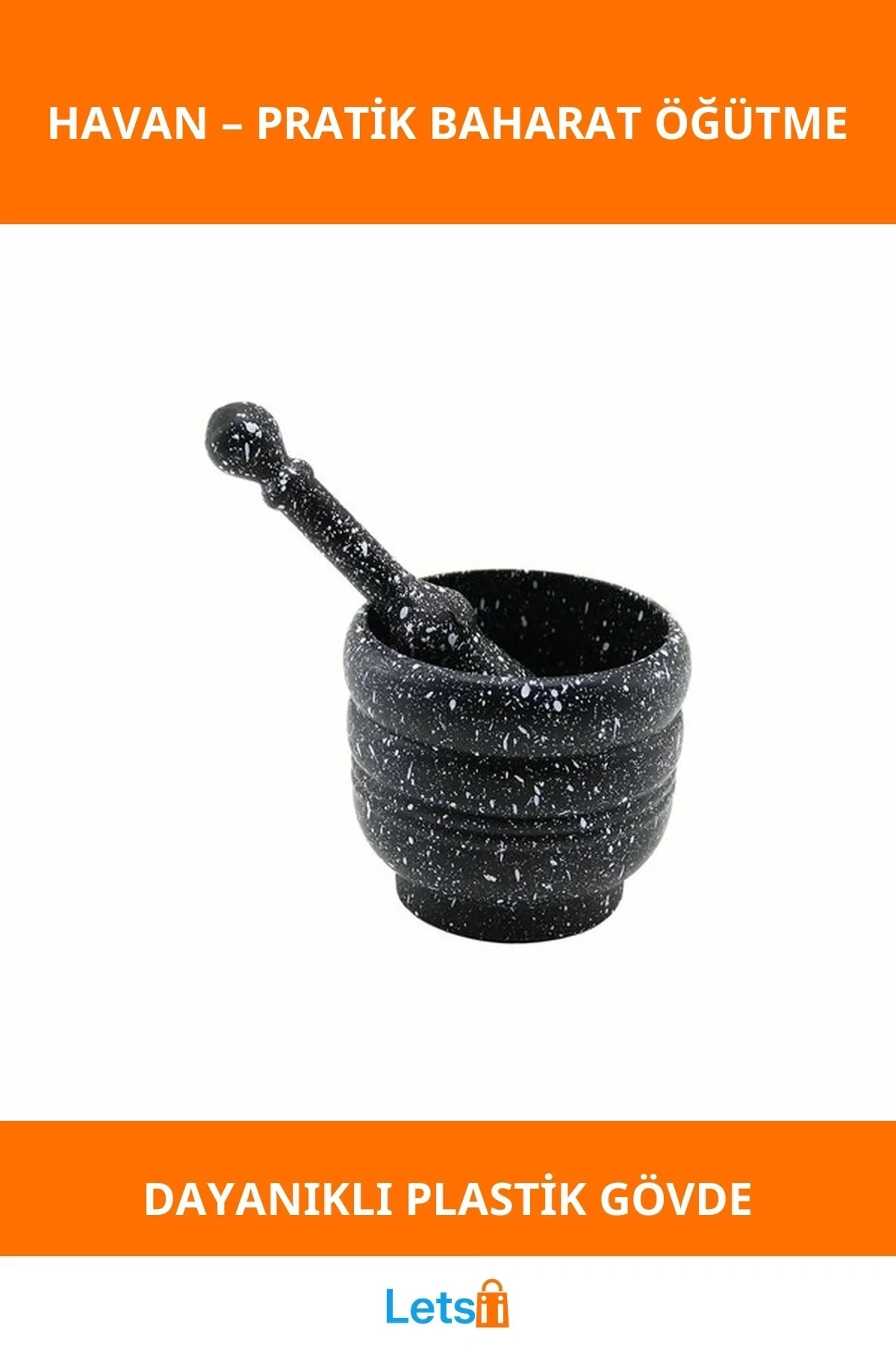 Şık Tasarımlı Ergonomik Plastik Havan Mutfak İçin İdeal