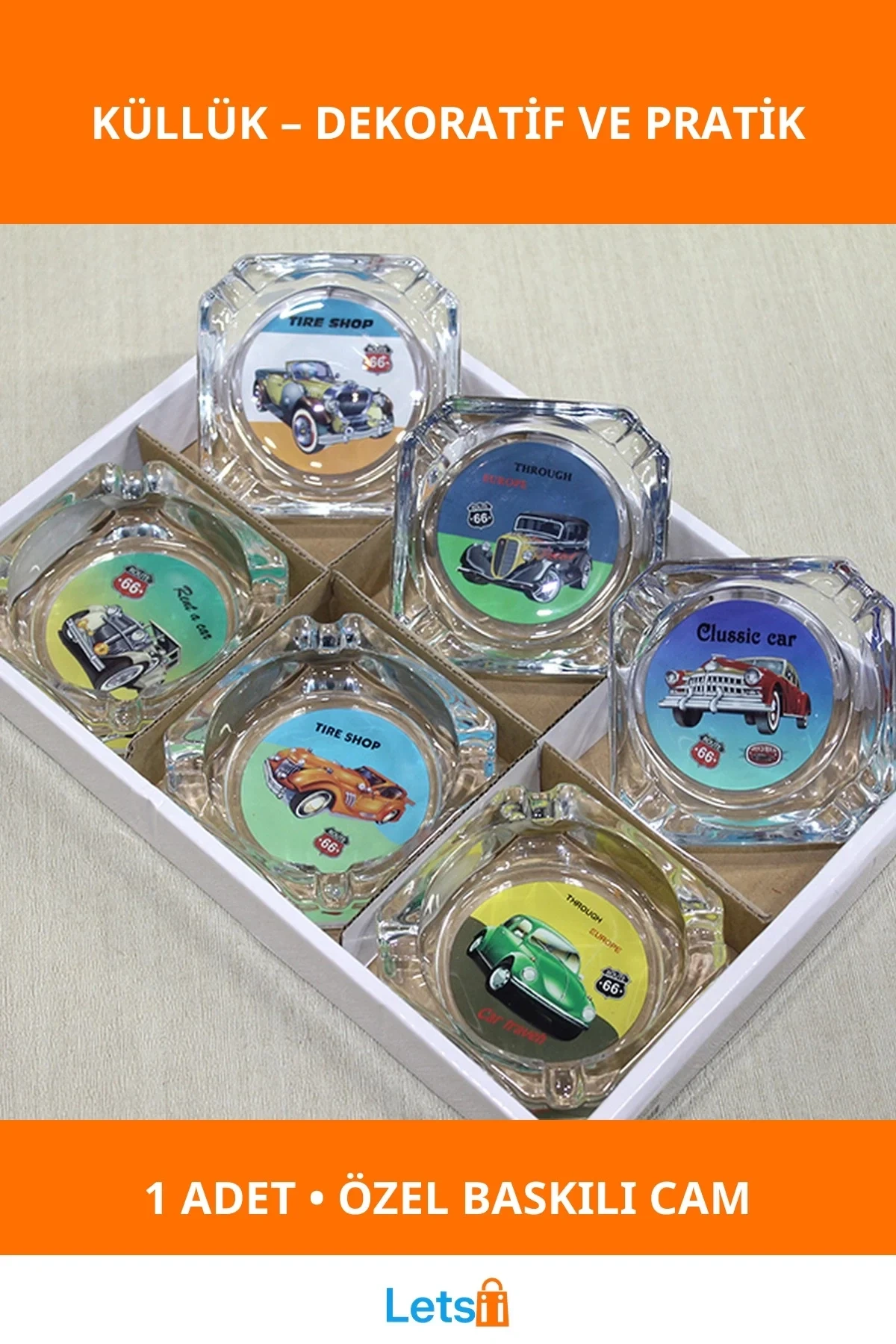 Şık Tasarımlı Kaliteli Cam Küllük 12