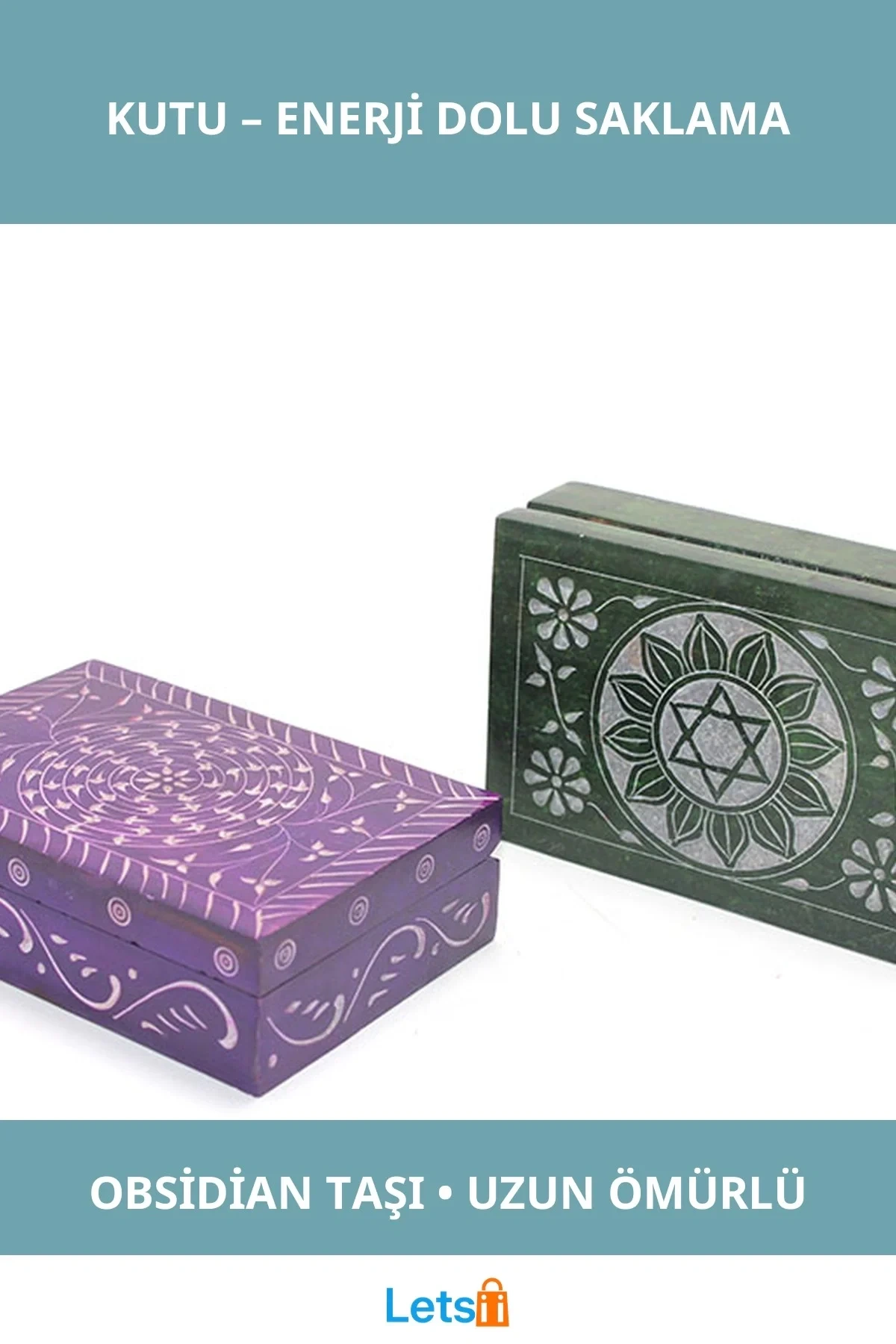 Şık ve Dayanıklı Obsidian Taşı Saklama Kutu