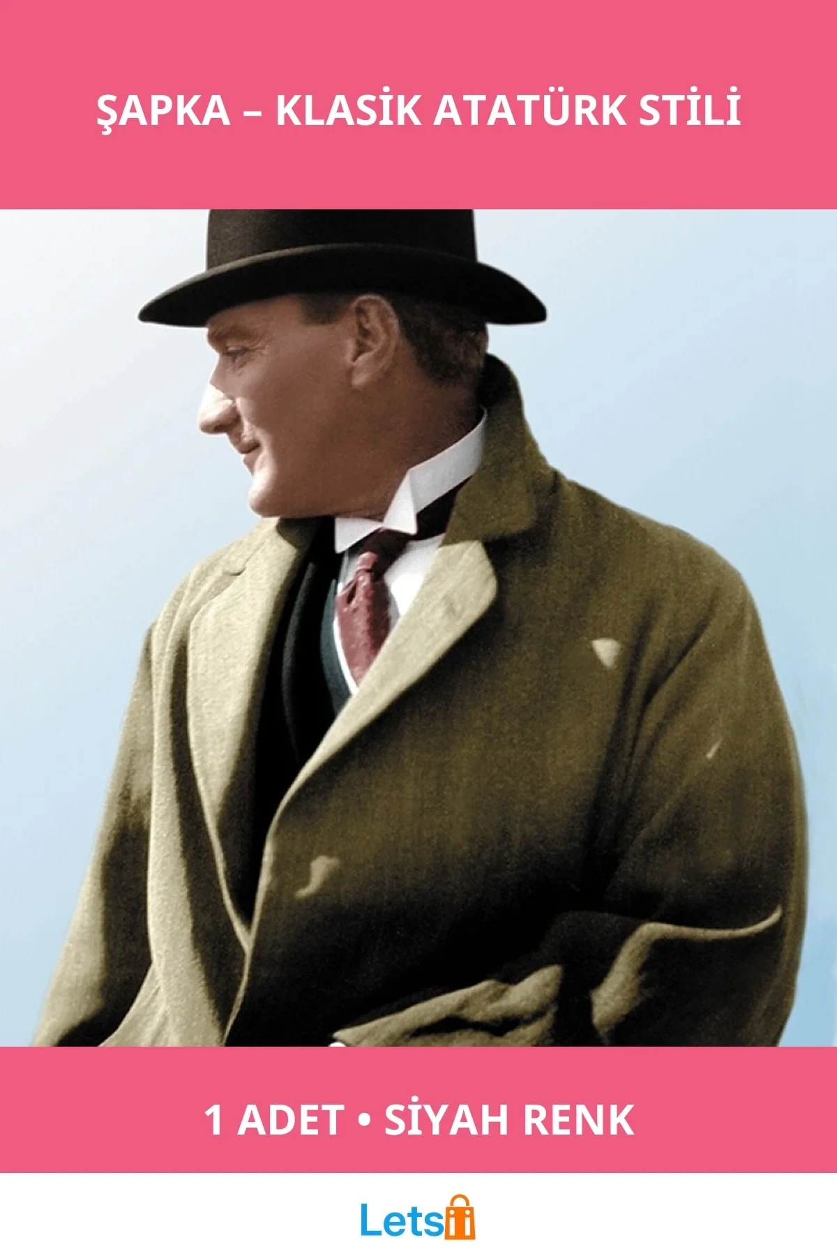 Siyah Renk Atatürk Şapkası Şık ve Konforlu Tasarım