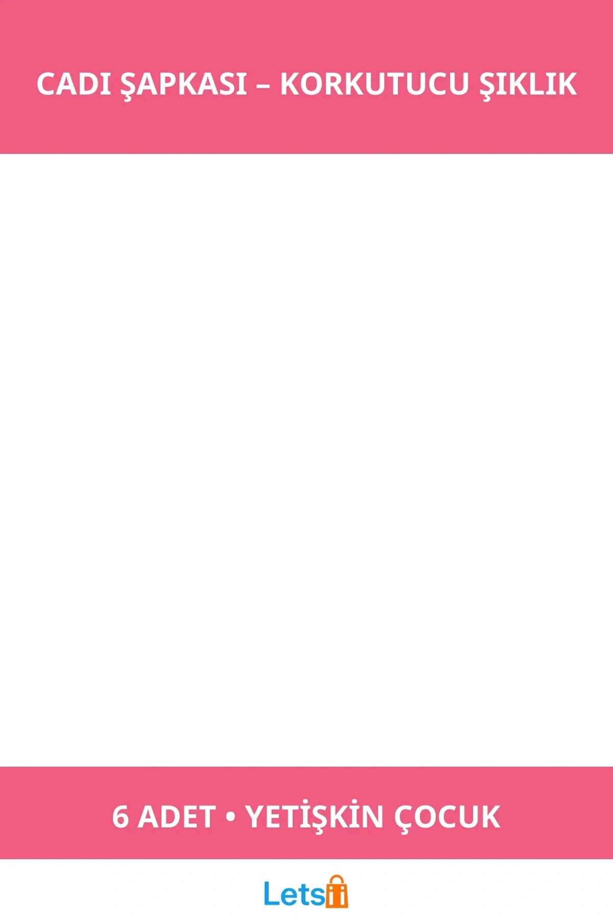 Siyah Renk Parlak Dralon Cadı Şapkası 6 Adet Yetişkin ve Çocuk Uyumlu